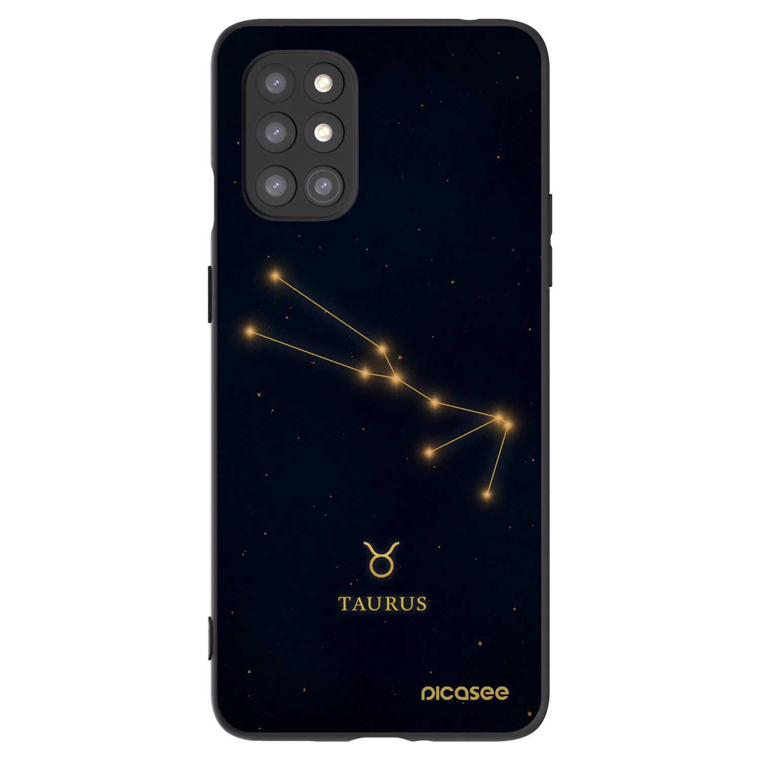 Picasee Μαύρη θήκη σιλικόνης για OnePlus 8T - TAURUS