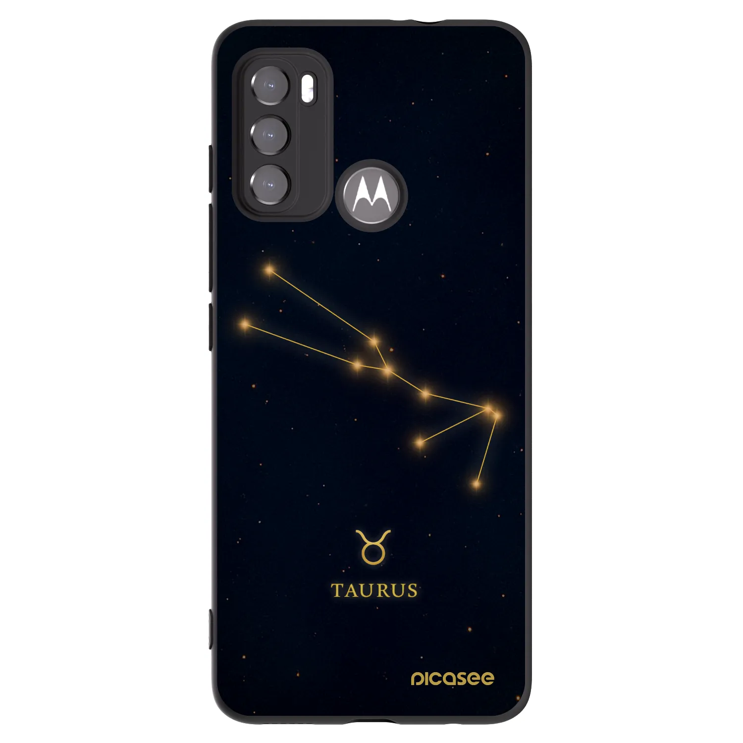 Picasee Μαύρη θήκη σιλικόνης για Motorola Moto G60 - TAURUS