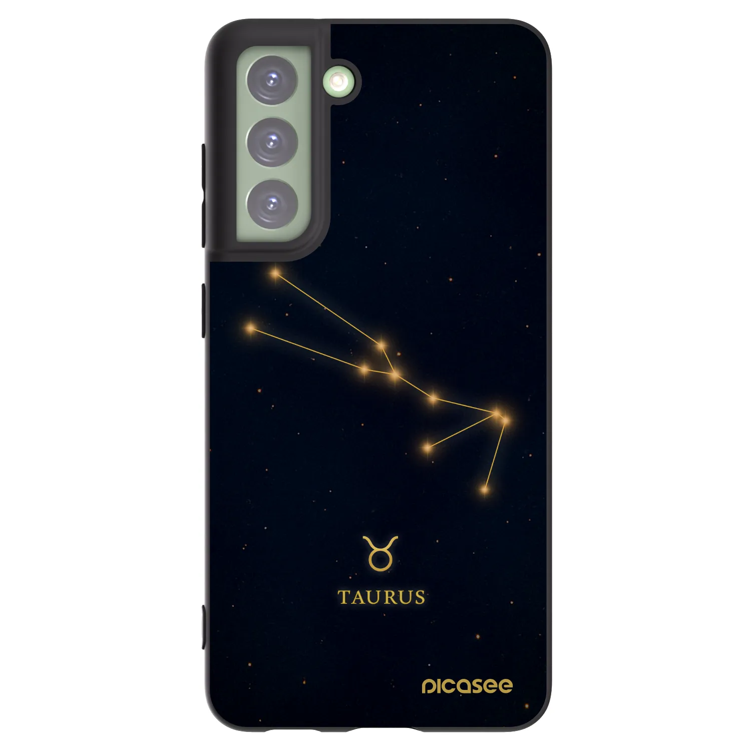 Picasee Μαύρη θήκη σιλικόνης για Samsung Galaxy S21 FE 5G - TAURUS