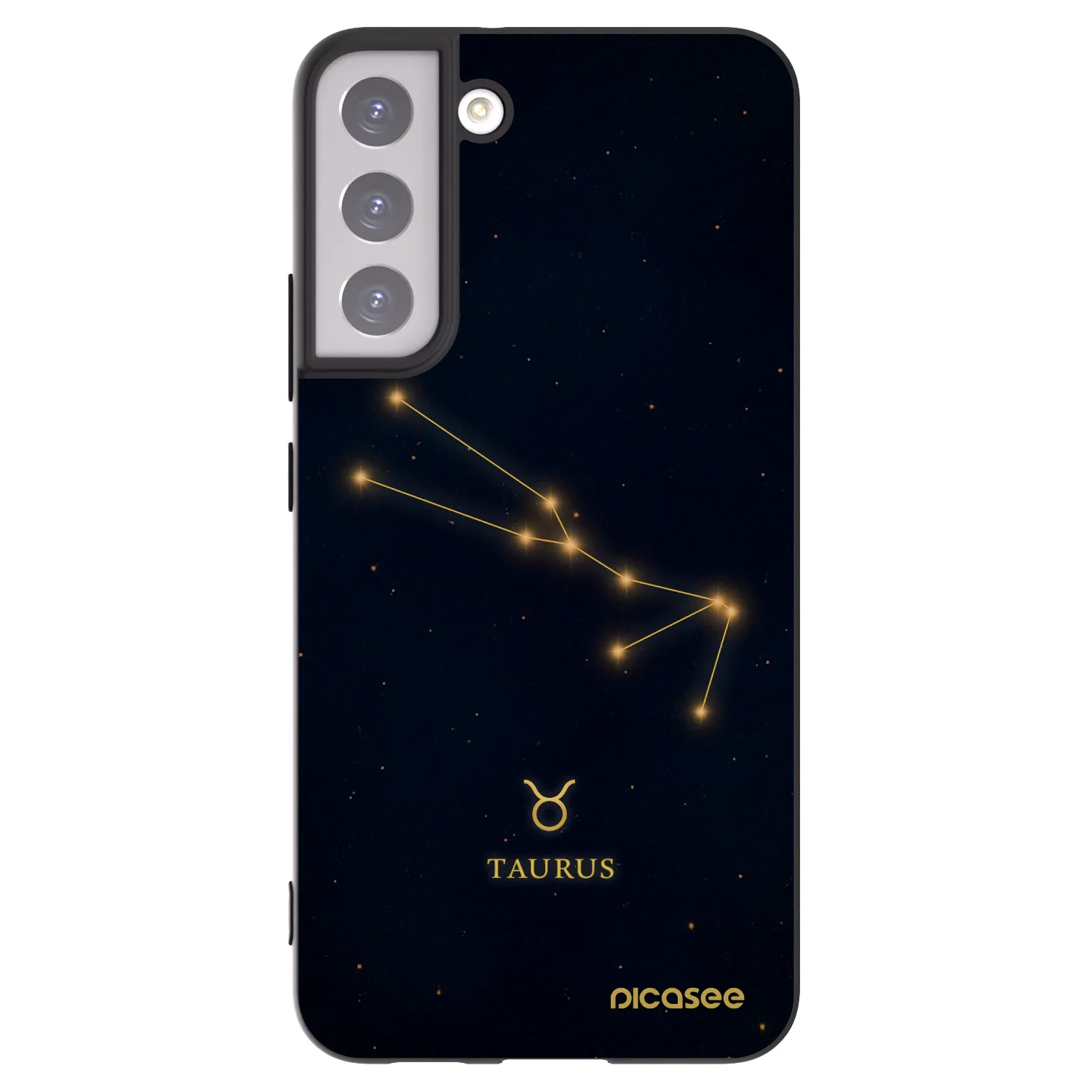 Picasee Μαύρη θήκη σιλικόνης για Samsung Galaxy S22+ 5G - TAURUS