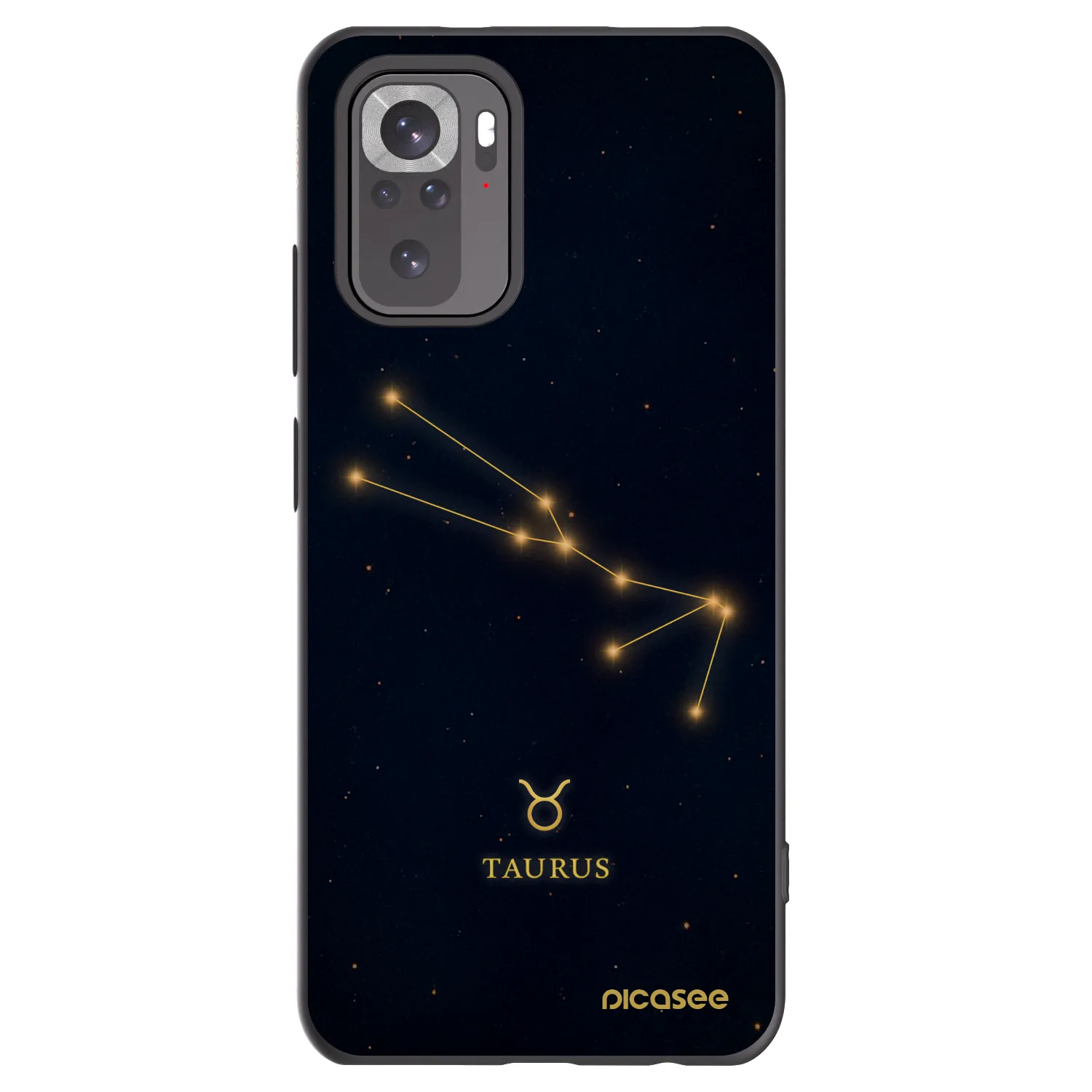 Picasee Μαύρη θήκη σιλικόνης για Xiaomi Redmi Note 11S 4G - TAURUS