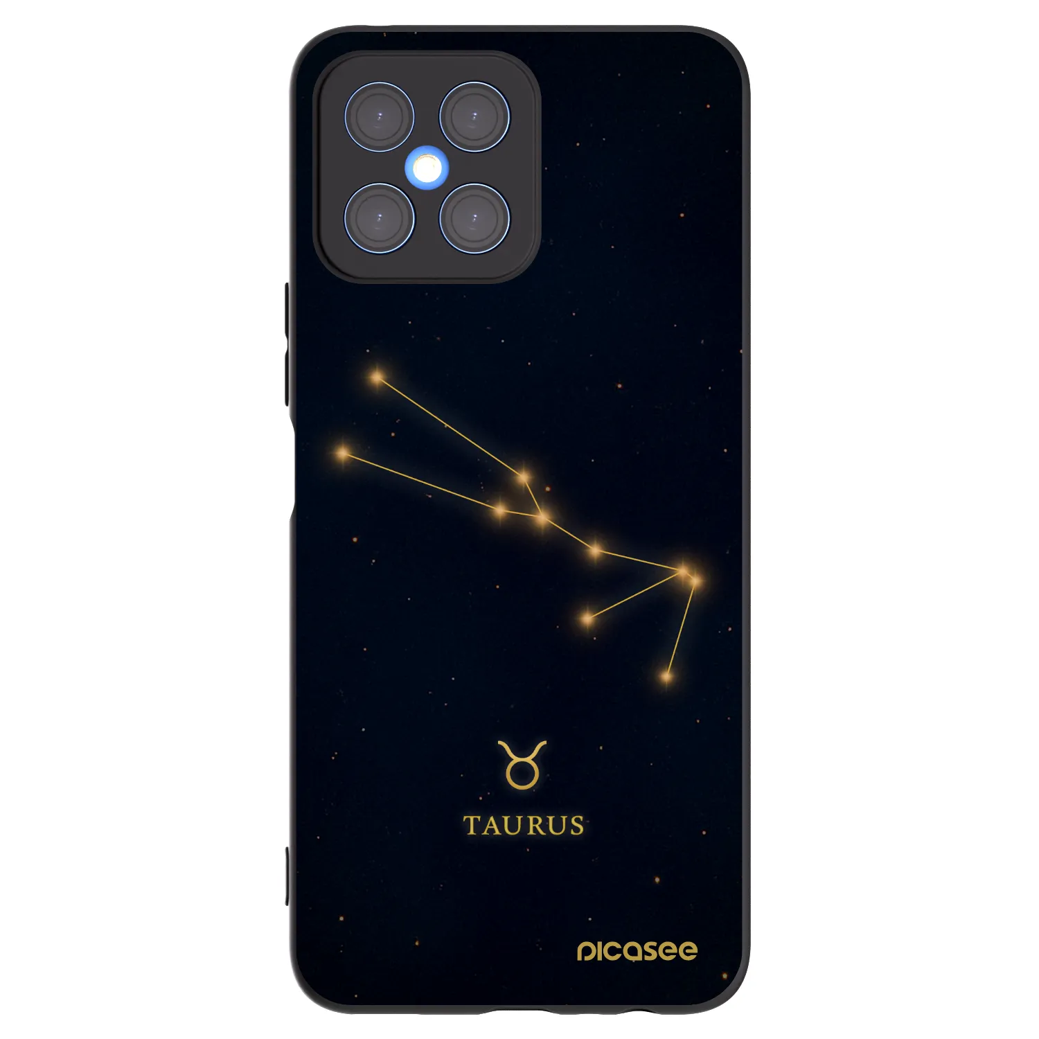 Picasee Μαύρη θήκη σιλικόνης για Honor X8 4G - TAURUS