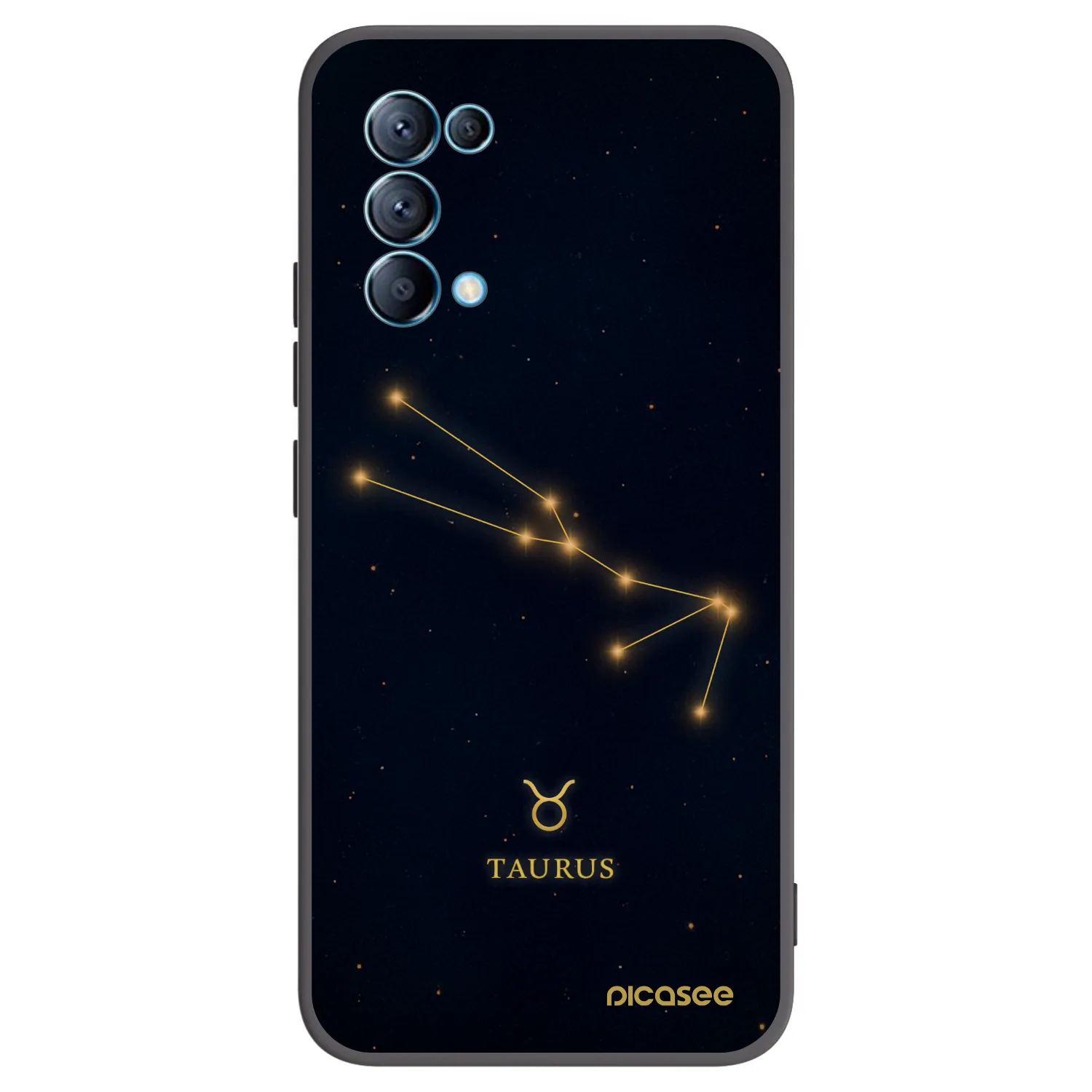 Picasee Μαύρη θήκη σιλικόνης για OPPO Reno 5 5G - TAURUS