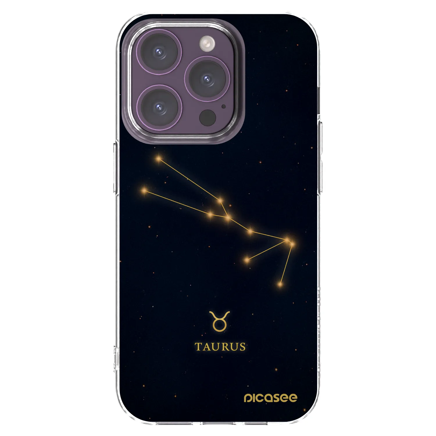 Picasee διαφανής θήκη σιλικόνης Apple iPhone 14 Pro - TAURUS
