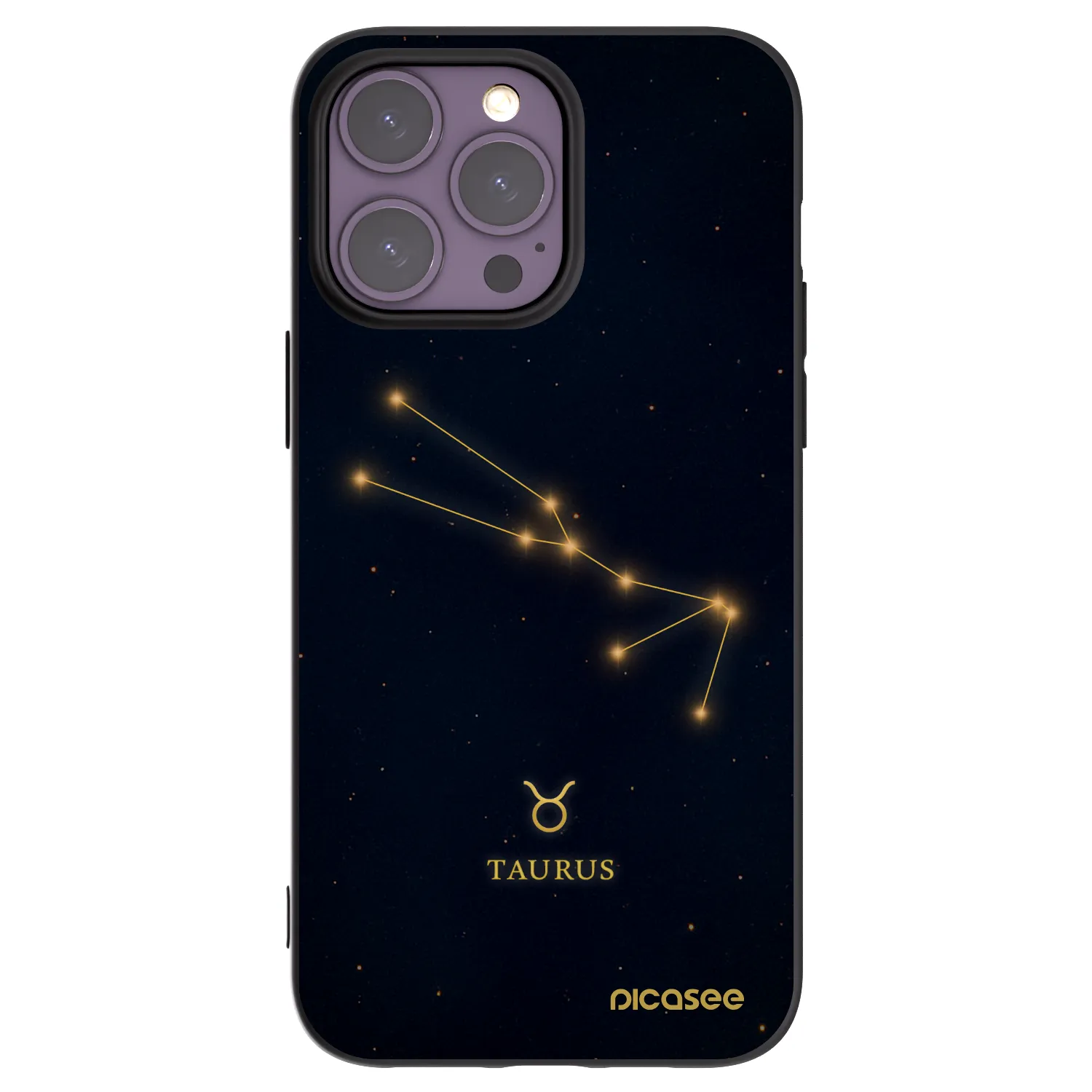 Picasee Μαύρη θήκη σιλικόνης για Apple iPhone 14 Pro Max - TAURUS