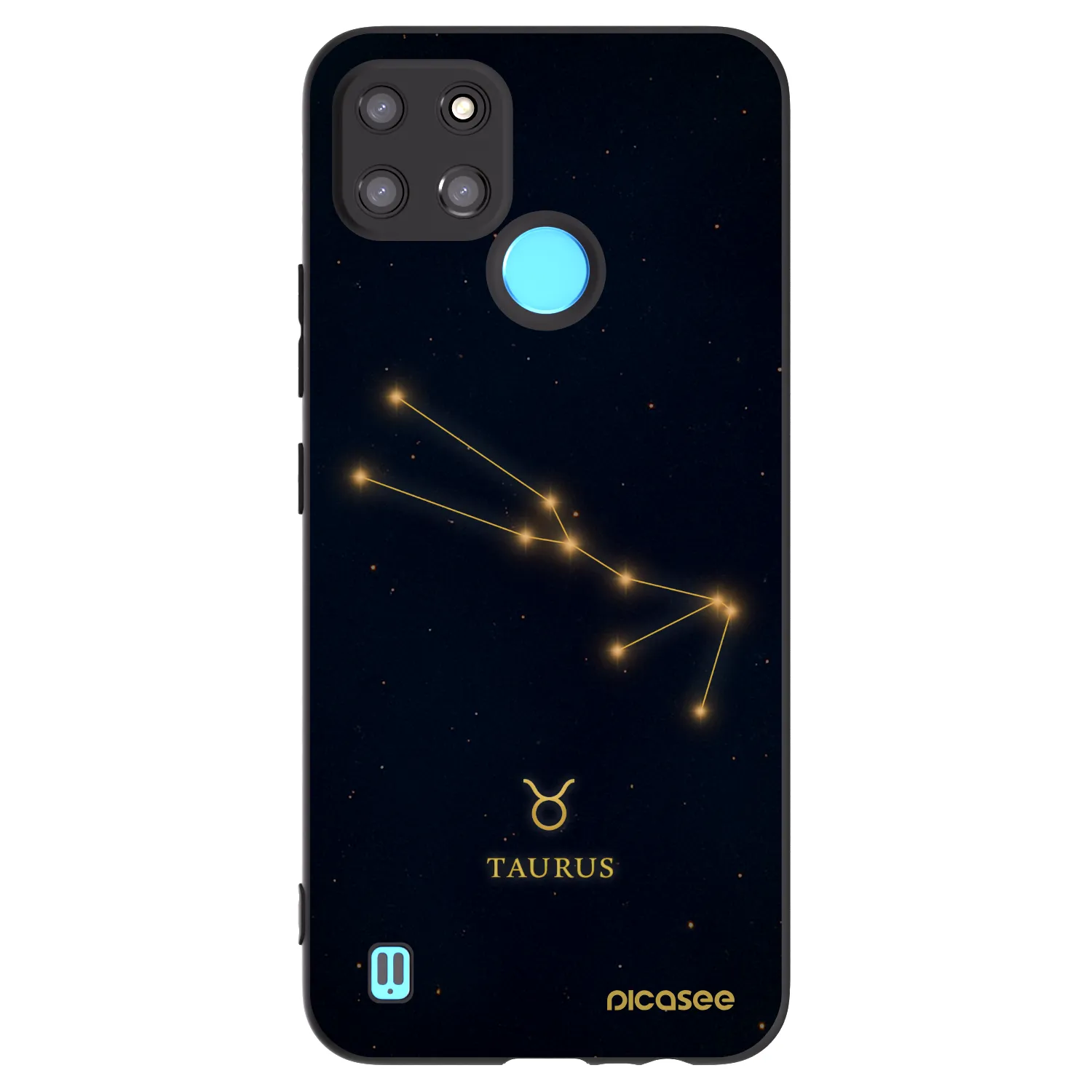 Picasee Μαύρη θήκη σιλικόνης για Realme C21Y - TAURUS
