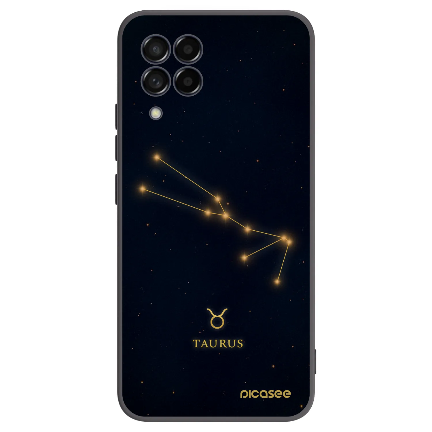 Picasee Μαύρη θήκη σιλικόνης για Samsung Galaxy M53 5G - TAURUS