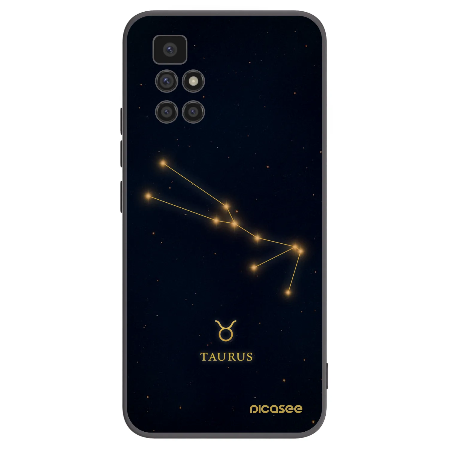 Picasee Μαύρη θήκη σιλικόνης για Xiaomi Redmi 10 (2022) - TAURUS