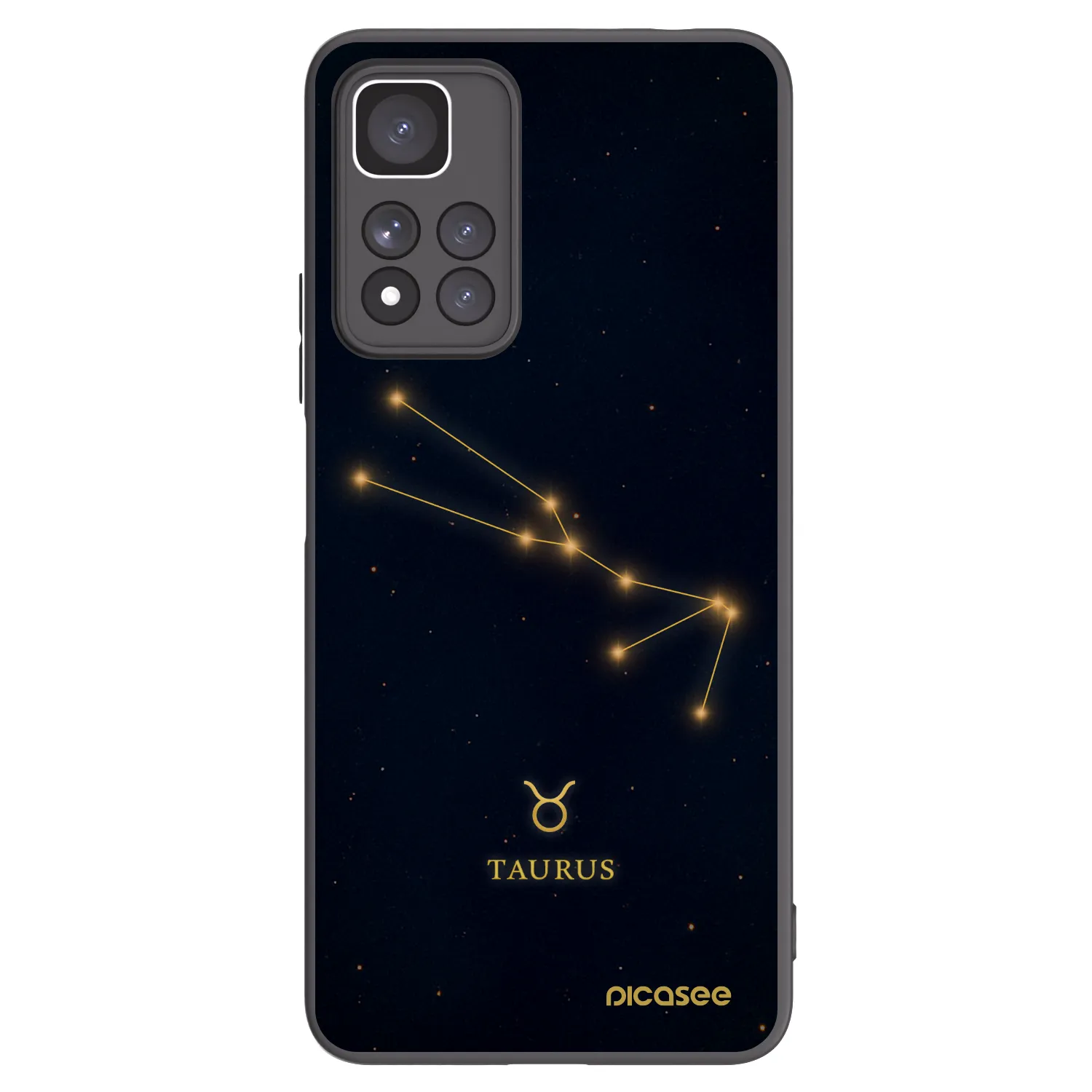 Picasee Μαύρη θήκη σιλικόνης για Xiaomi Redmi Note 11 Pro+ 5G - TAURUS