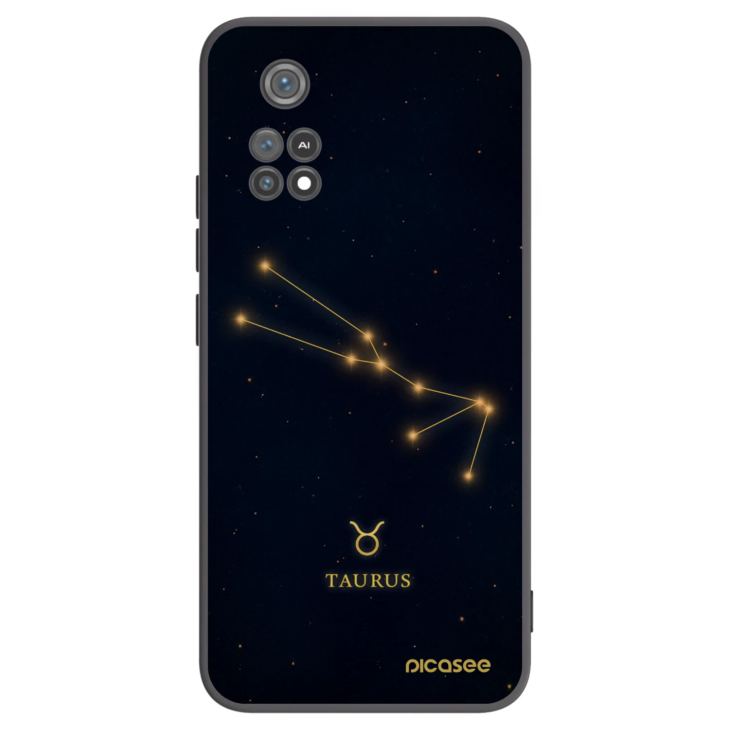 Picasee Μαύρη θήκη σιλικόνης για Xiaomi Poco M4 Pro - TAURUS