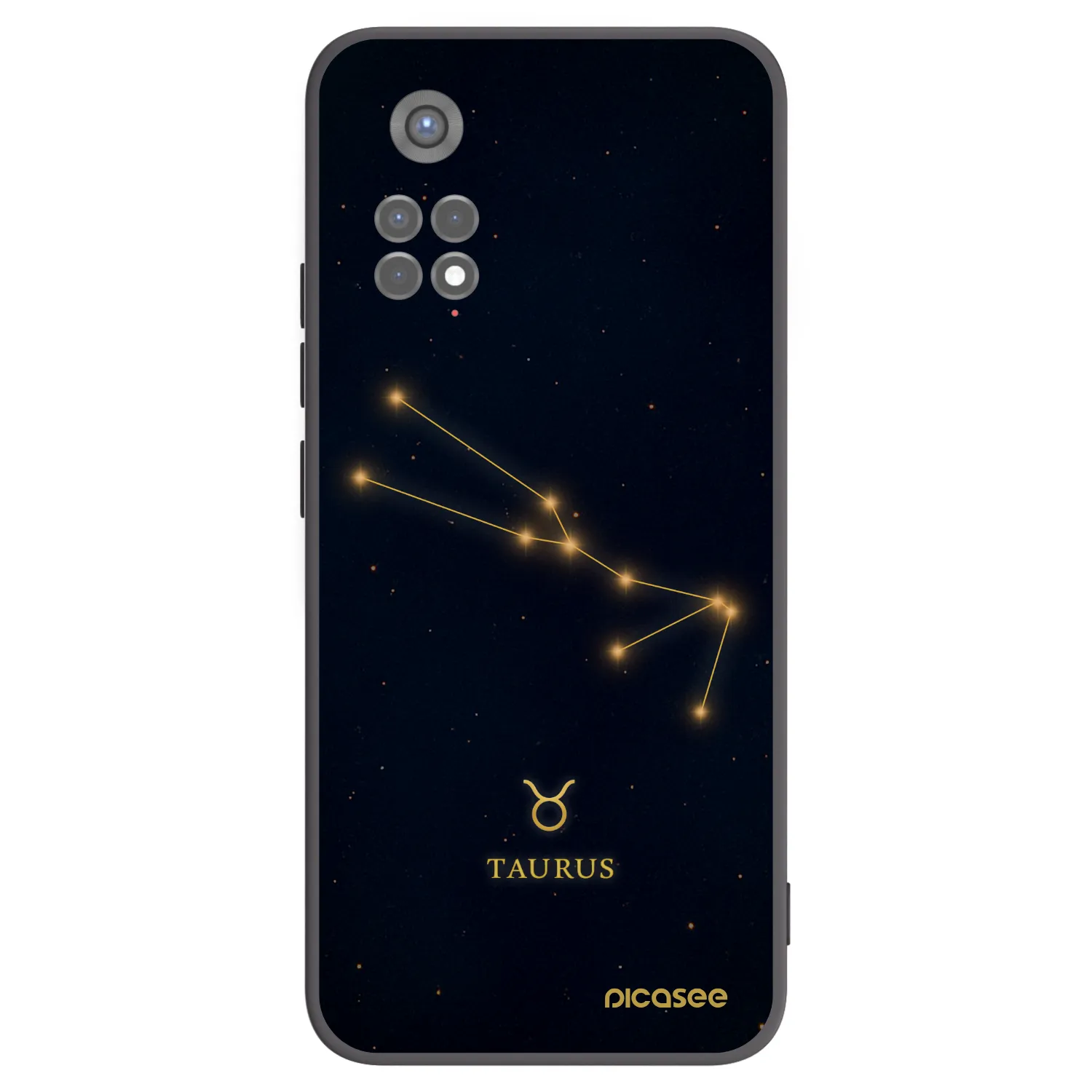 Picasee Μαύρη θήκη σιλικόνης για Xiaomi Redmi Note 11S 5G - TAURUS
