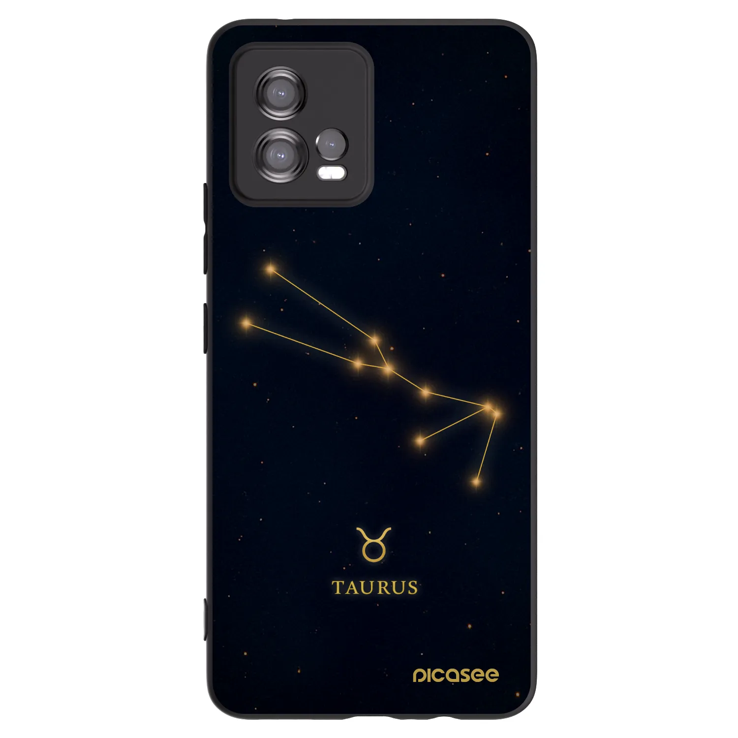 Picasee Μαύρη θήκη σιλικόνης για Motorola Moto G72 - TAURUS