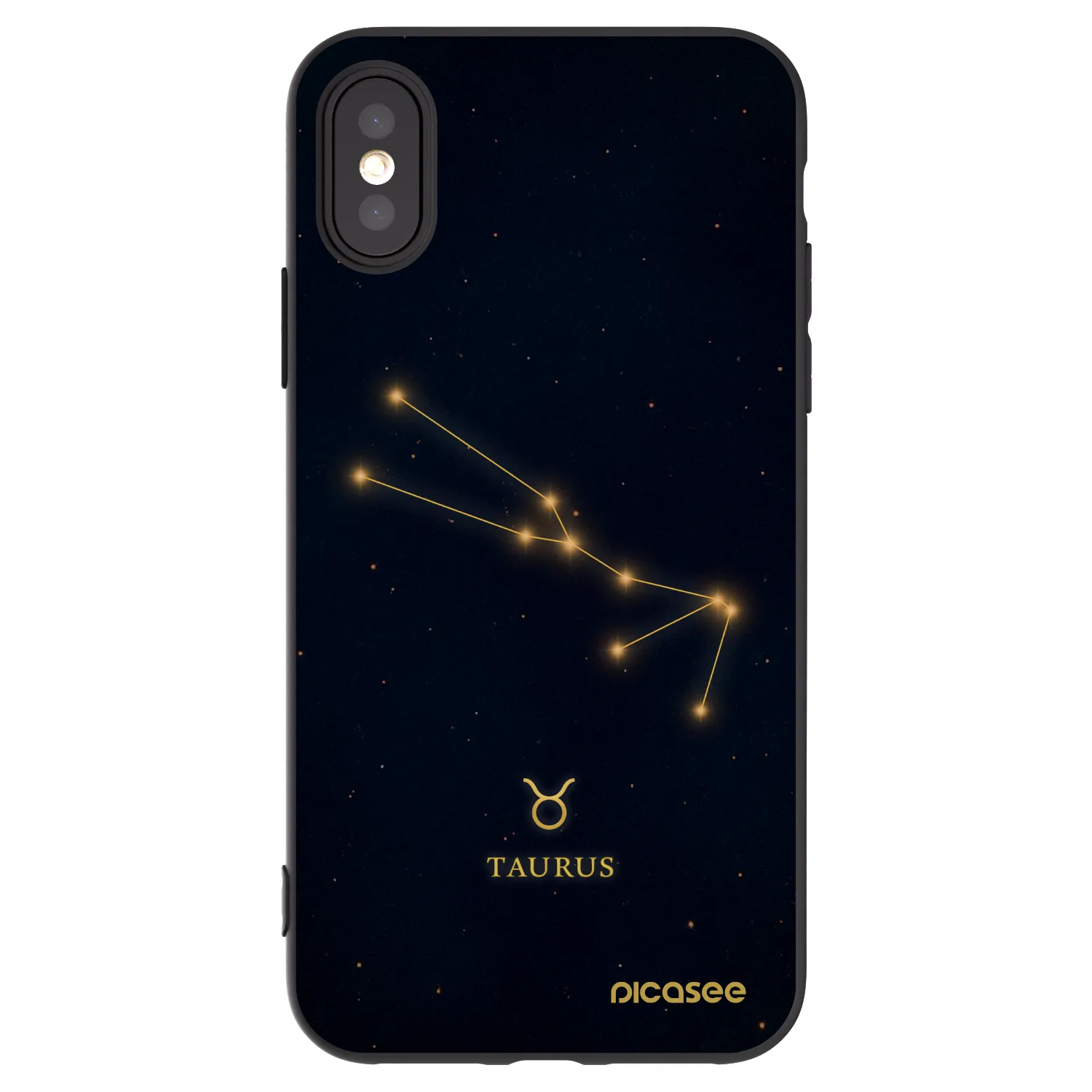 Picasee Μαύρη θήκη σιλικόνης για Apple iPhone X/XS - TAURUS