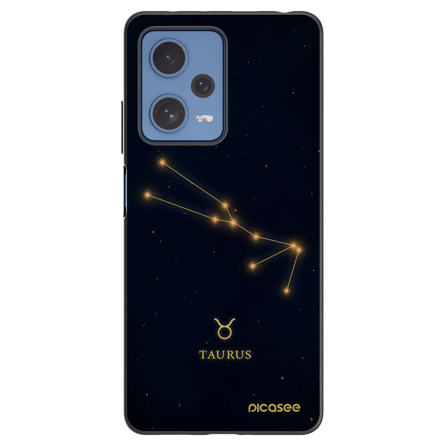 Picasee Μαύρη θήκη σιλικόνης για Xiaomi Redmi Note 12 Pro 5G - TAURUS