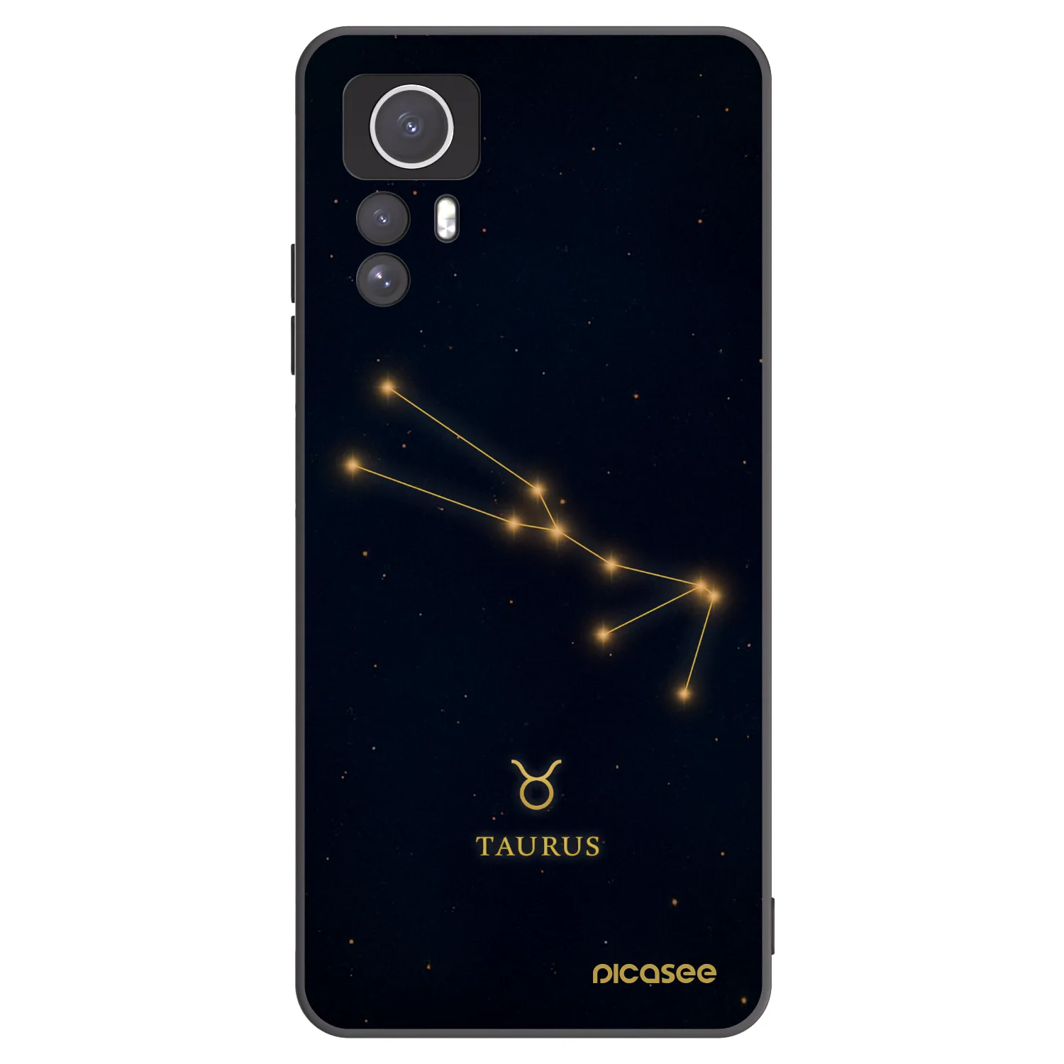 Picasee Μαύρη θήκη σιλικόνης για Xiaomi Redmi Note 12S - TAURUS