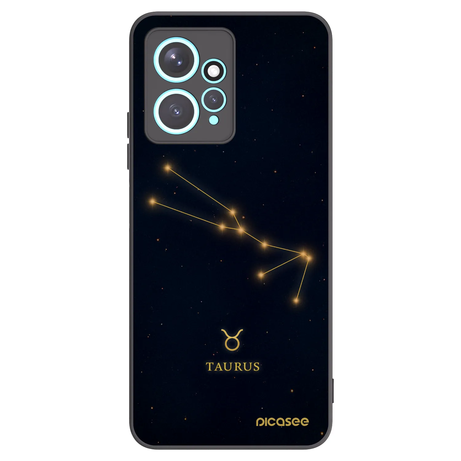 Picasee Μαύρη θήκη σιλικόνης για Xiaomi Redmi Note 12 4G - TAURUS