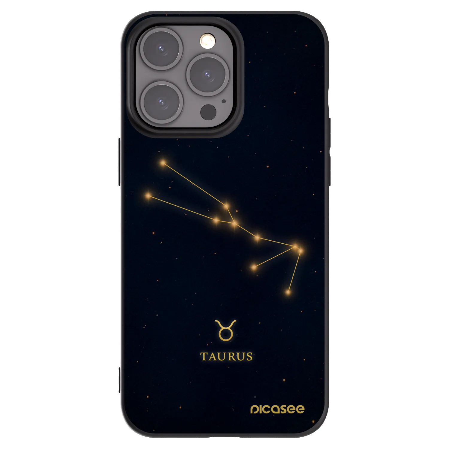 Picasee Μαύρη θήκη σιλικόνης για Apple iPhone 15 Pro Max - TAURUS
