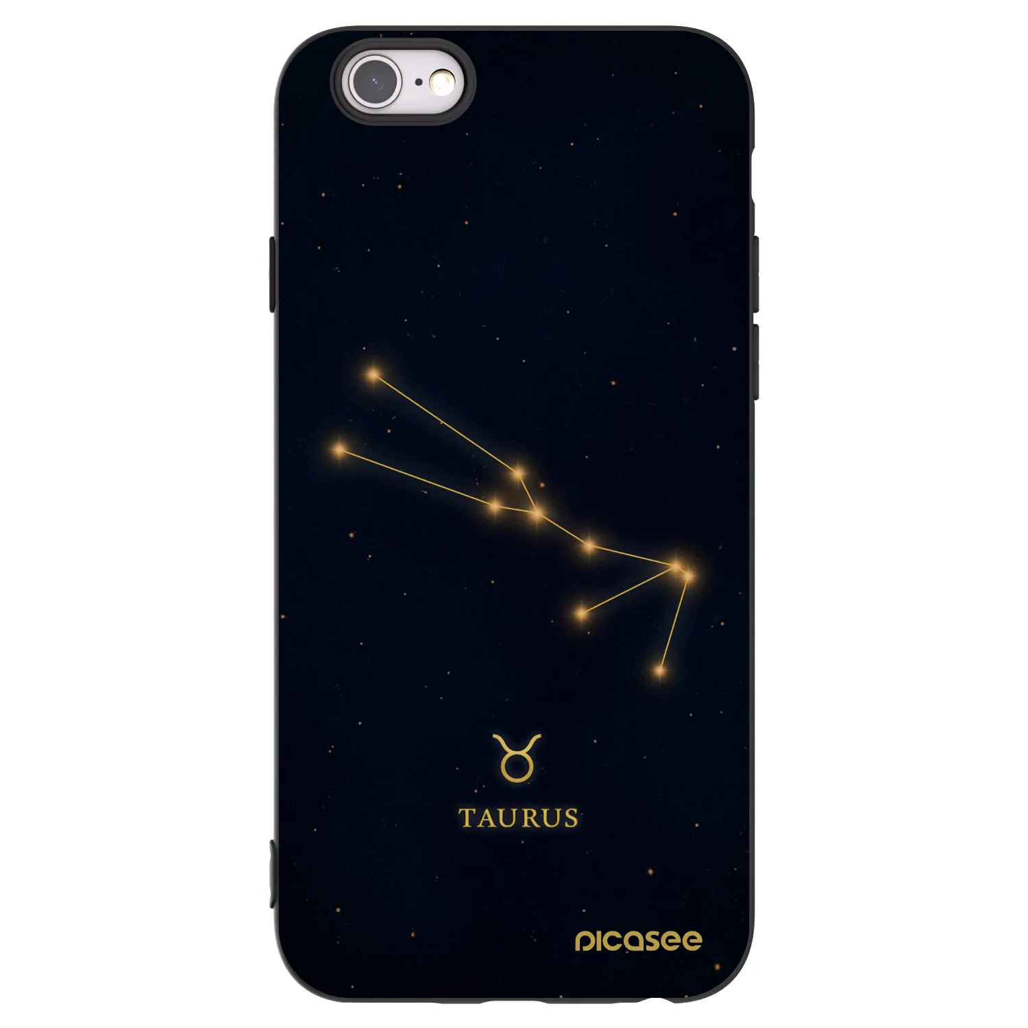 Picasee Μαύρη θήκη σιλικόνης για Apple iPhone 6/6S - TAURUS