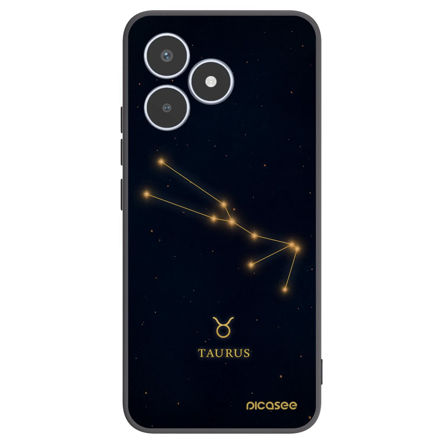 Picasee Μαύρη θήκη σιλικόνης για Realme C53 - TAURUS
