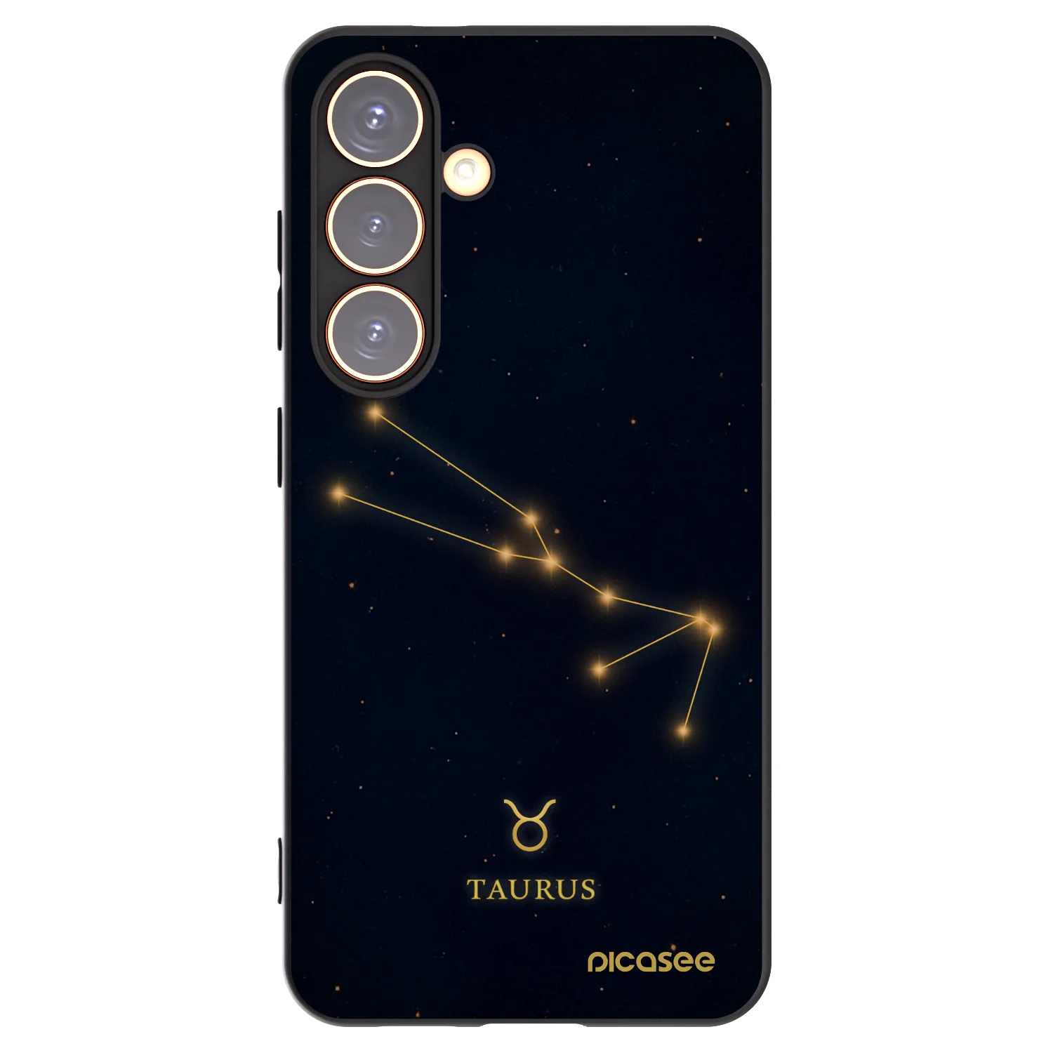 Picasee Μαύρη θήκη σιλικόνης για Samsung Galaxy S24 S921B 5G - TAURUS