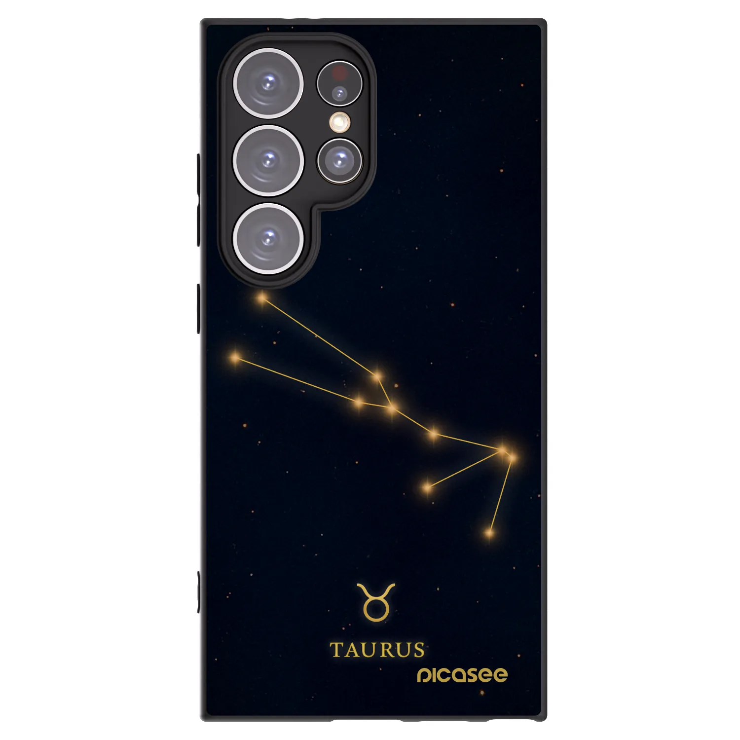 Picasee Μαύρη θήκη σιλικόνης για Samsung Galaxy S24 Ultra S928B 5G - TAURUS