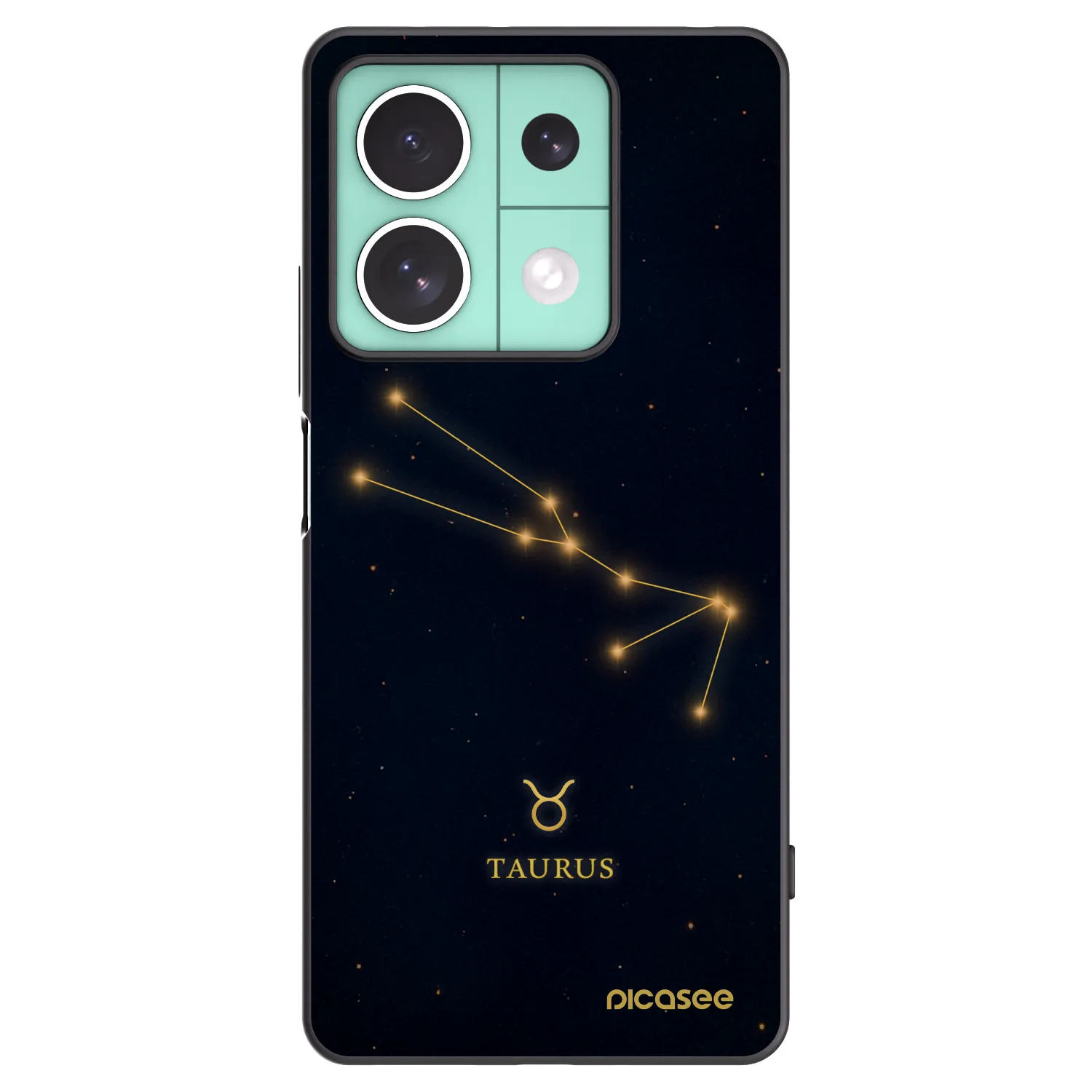 Picasee Μαύρη θήκη σιλικόνης για Xiaomi Redmi Note 13 5G - TAURUS