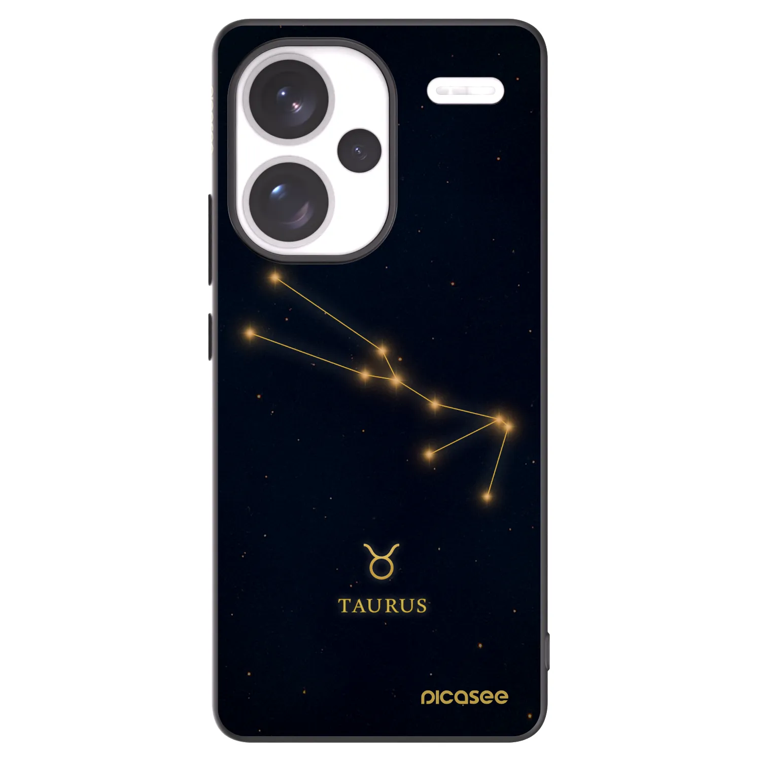 Picasee Μαύρη θήκη σιλικόνης για Xiaomi Redmi Note 13 Pro+ 5G - TAURUS