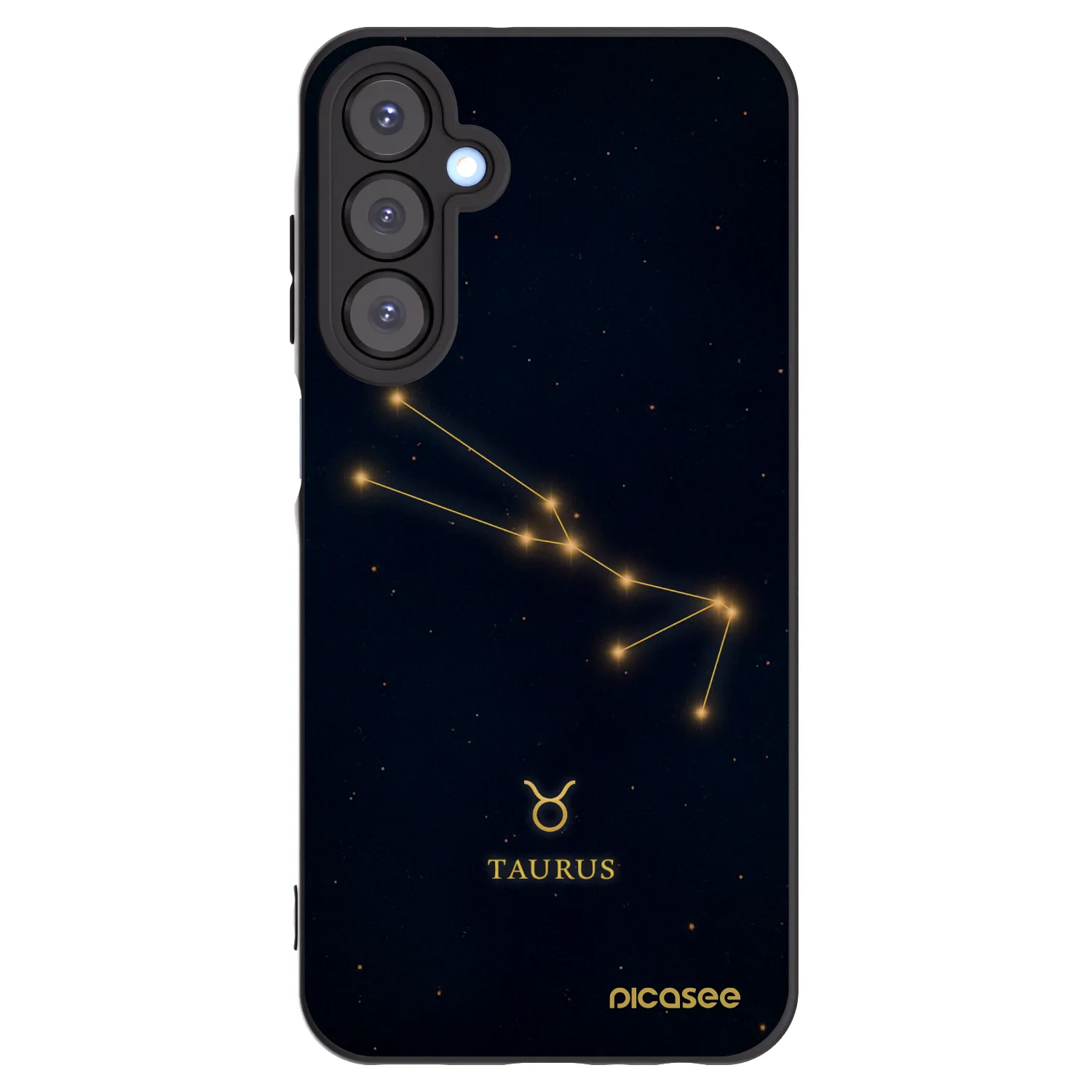 Picasee Μαύρη θήκη σιλικόνης για Samsung Galaxy A25 A256B 5G - TAURUS