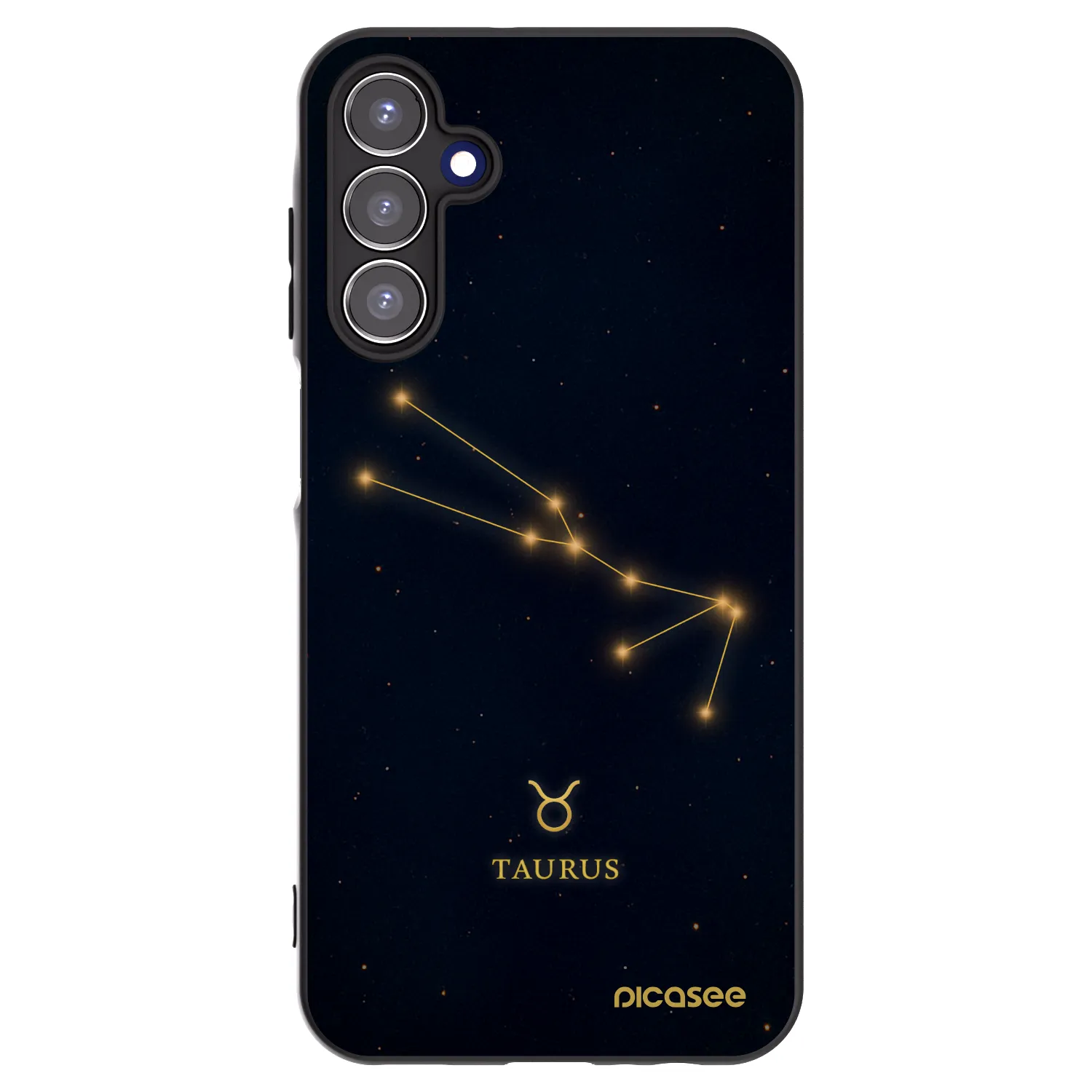 Picasee Μαύρη θήκη σιλικόνης για Samsung Galaxy A15 A156B 5G - TAURUS