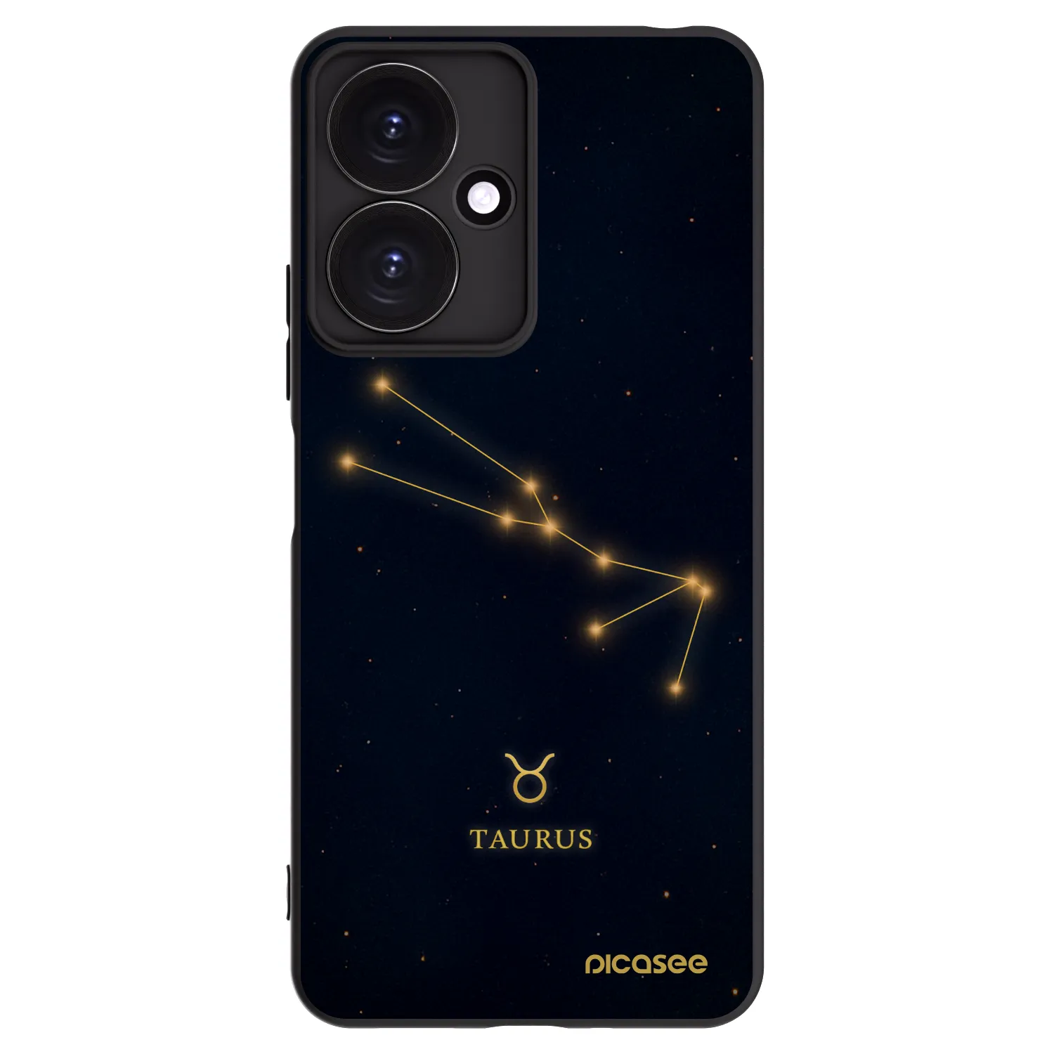 Picasee Μαύρη θήκη σιλικόνης για Xiaomi Redmi 13C 5G - TAURUS