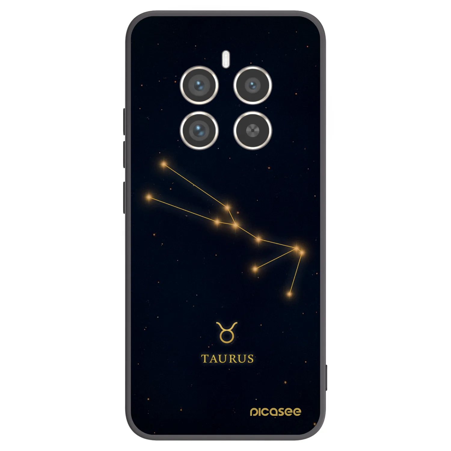 Picasee Μαύρη θήκη σιλικόνης για Realme 12 Pro 5G - TAURUS