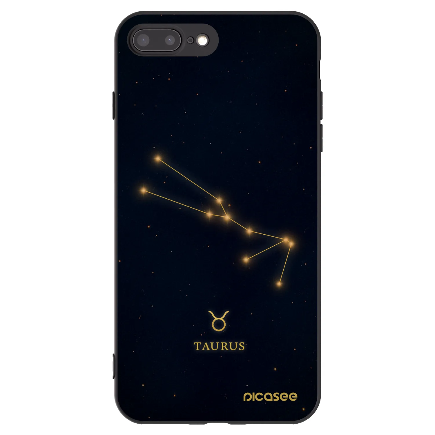 Picasee Μαύρη θήκη σιλικόνης για Apple iPhone 8 Plus - TAURUS