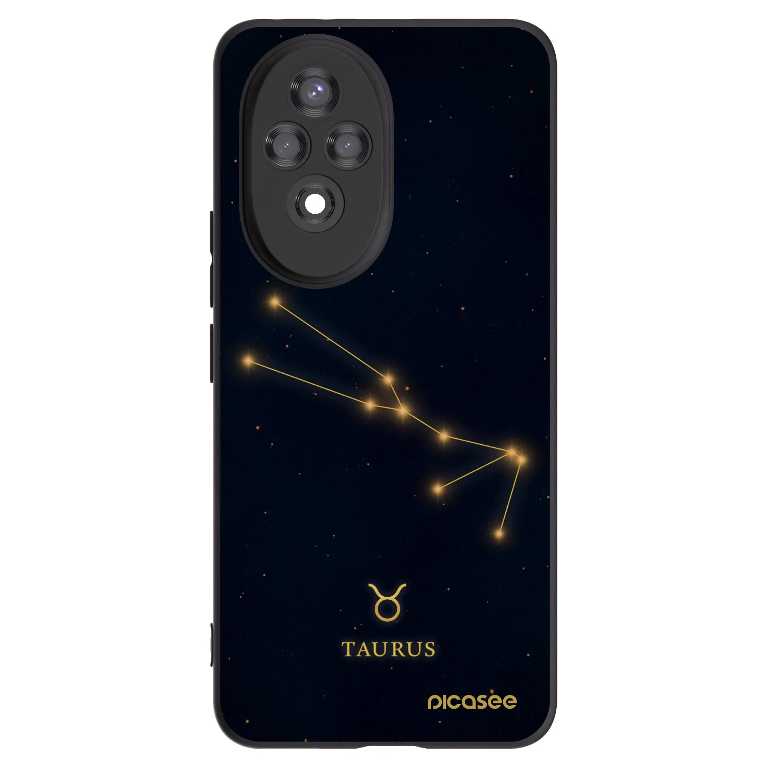 Picasee Μαύρη θήκη σιλικόνης για Honor 200 Pro 5G - TAURUS