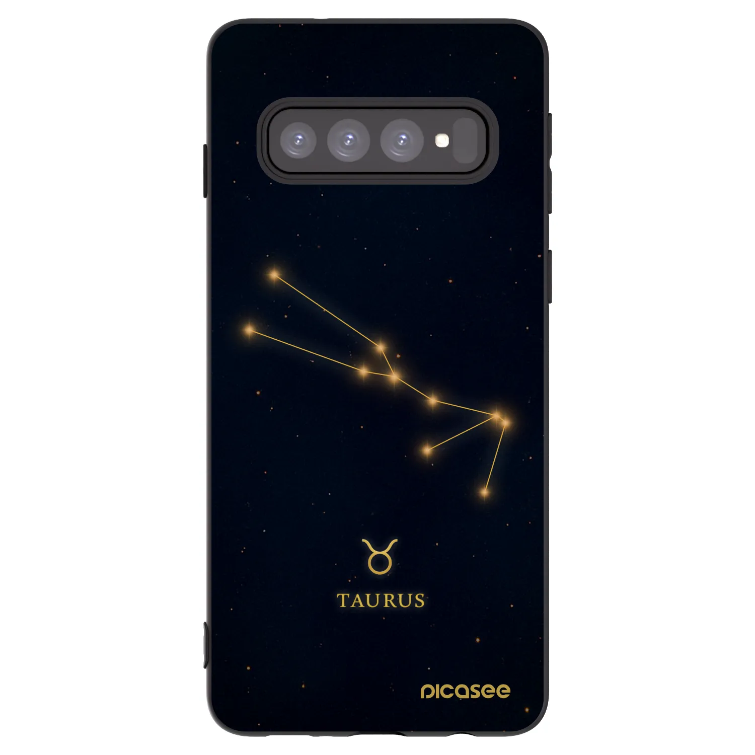 Picasee Μαύρη θήκη σιλικόνης για Samsung Galaxy S10 G973 - TAURUS