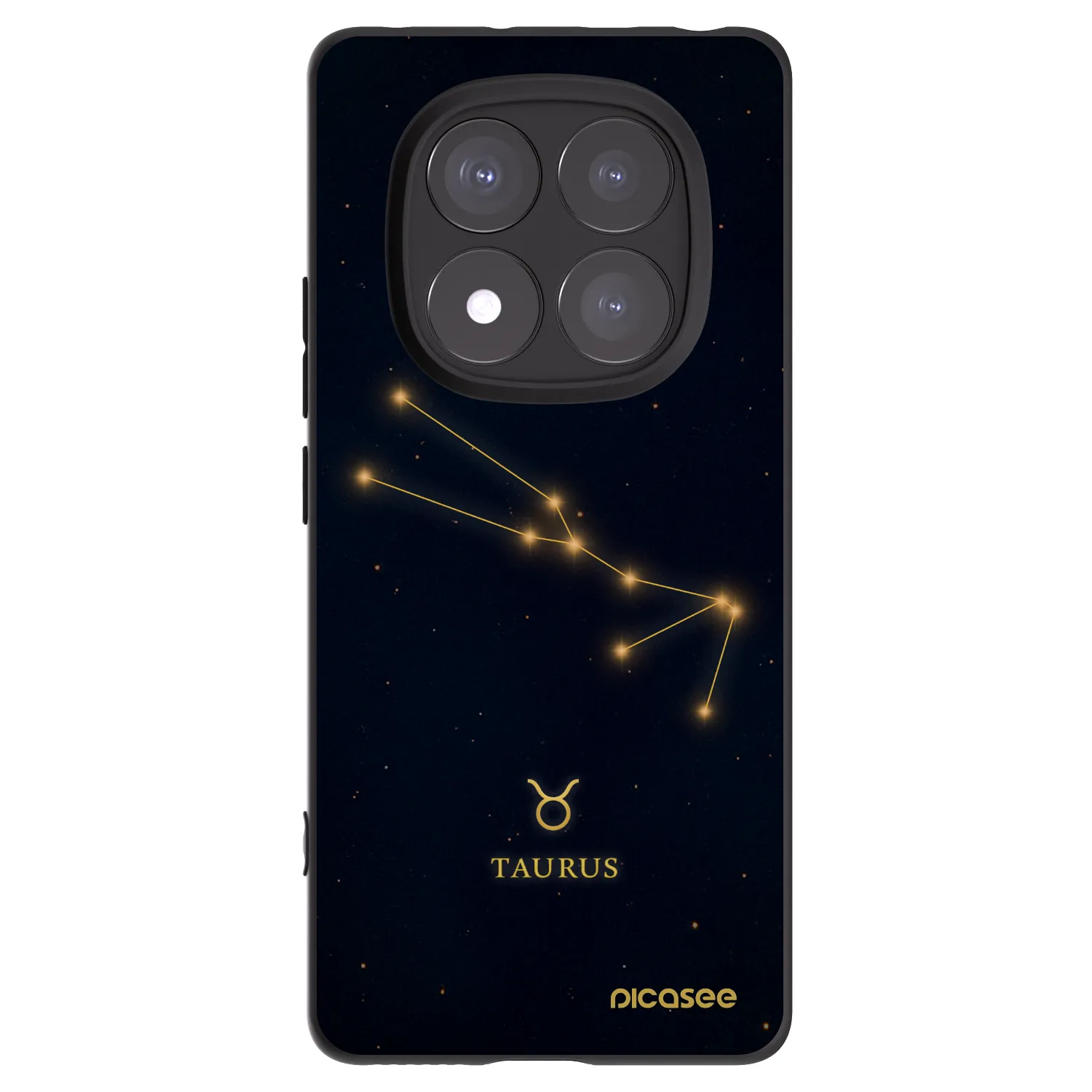 Picasee Μαύρη θήκη σιλικόνης για Xiaomi Redmi Note 14 Pro 5G - TAURUS