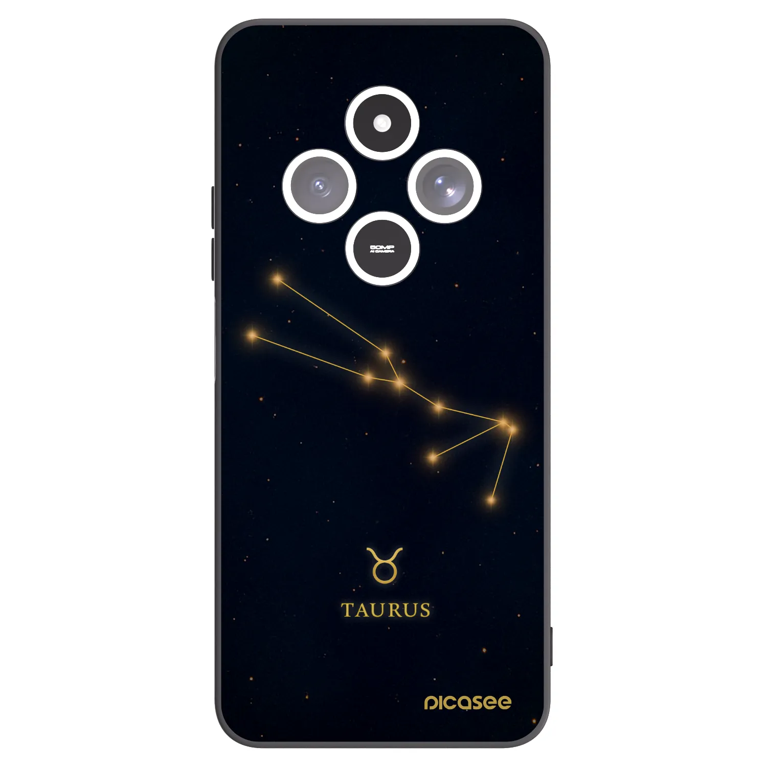 Picasee Μαύρη θήκη σιλικόνης για Xiaomi Redmi 14C - TAURUS