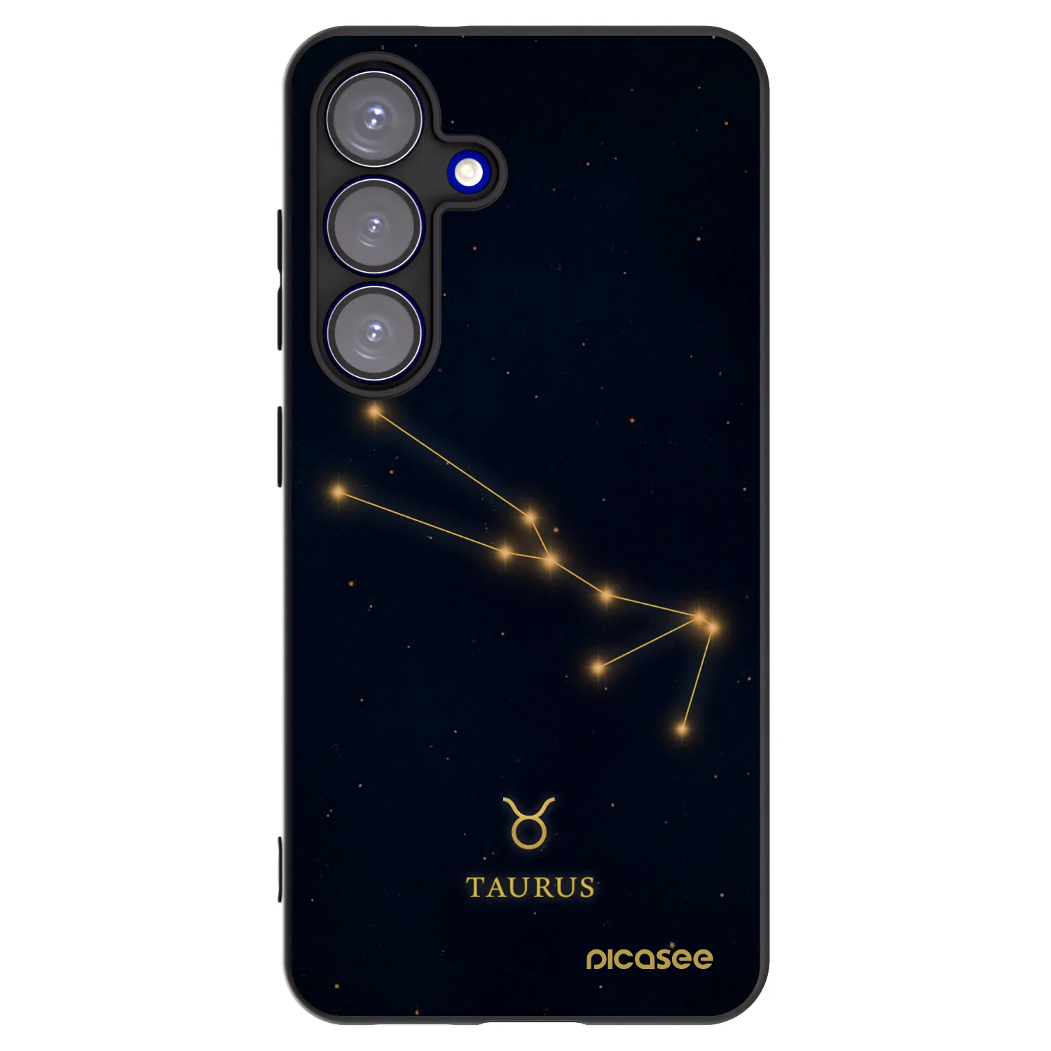 Picasee Μαύρη θήκη σιλικόνης για Samsung Galaxy S25 5G - TAURUS