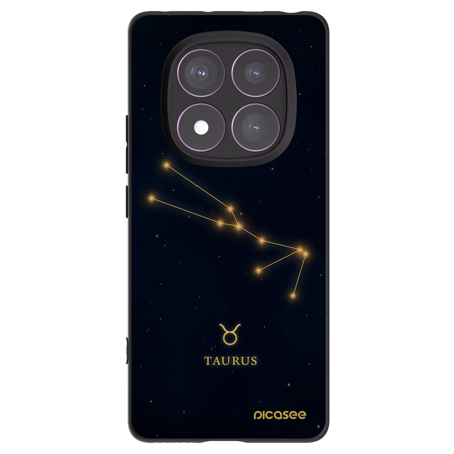 Picasee Μαύρη θήκη σιλικόνης για Xiaomi Redmi Note 14 Pro 4G - TAURUS