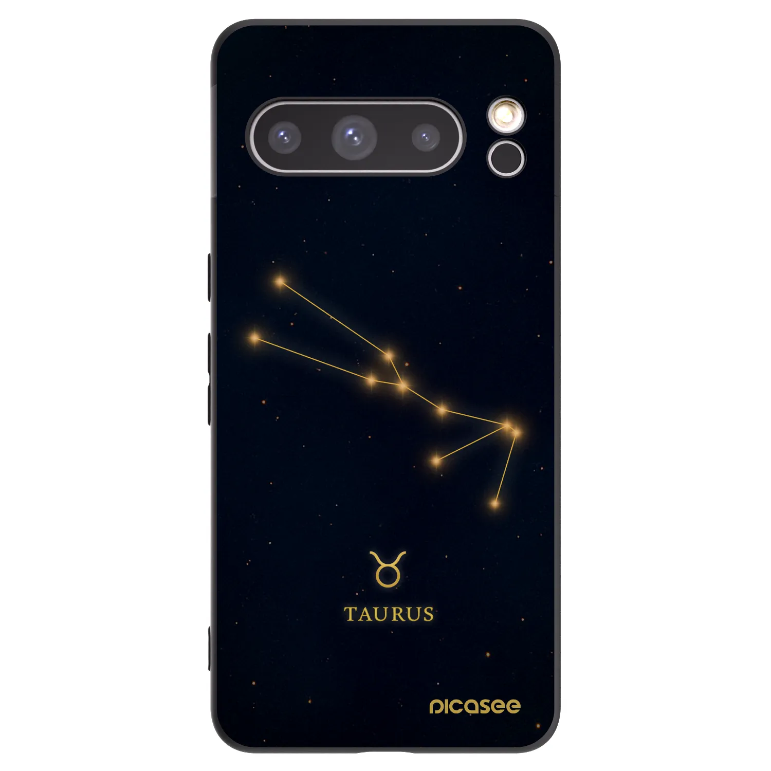 Picasee Μαύρη θήκη σιλικόνης για Google Pixel 8 Pro - TAURUS