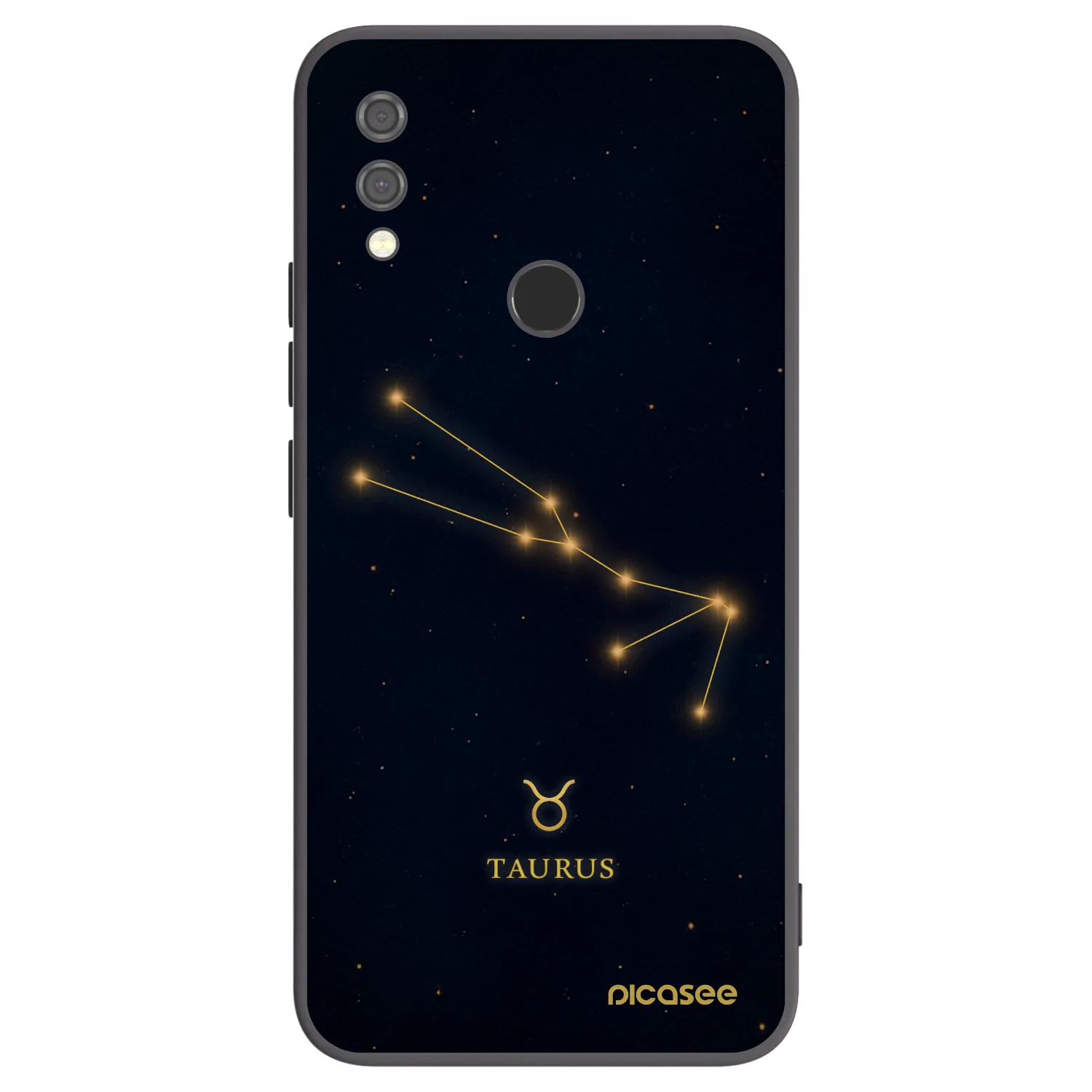 Picasee Μαύρη θήκη σιλικόνης για Xiaomi Redmi Note 7 - TAURUS