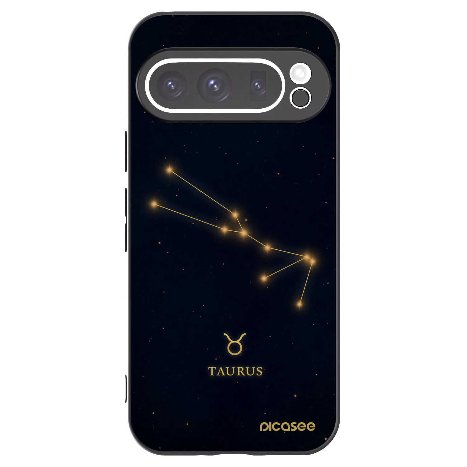 Picasee Μαύρη θήκη σιλικόνης για Google Pixel 9 Pro - TAURUS