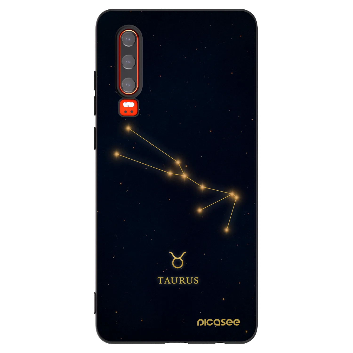 Picasee Μαύρη θήκη σιλικόνης για Huawei P30 - TAURUS