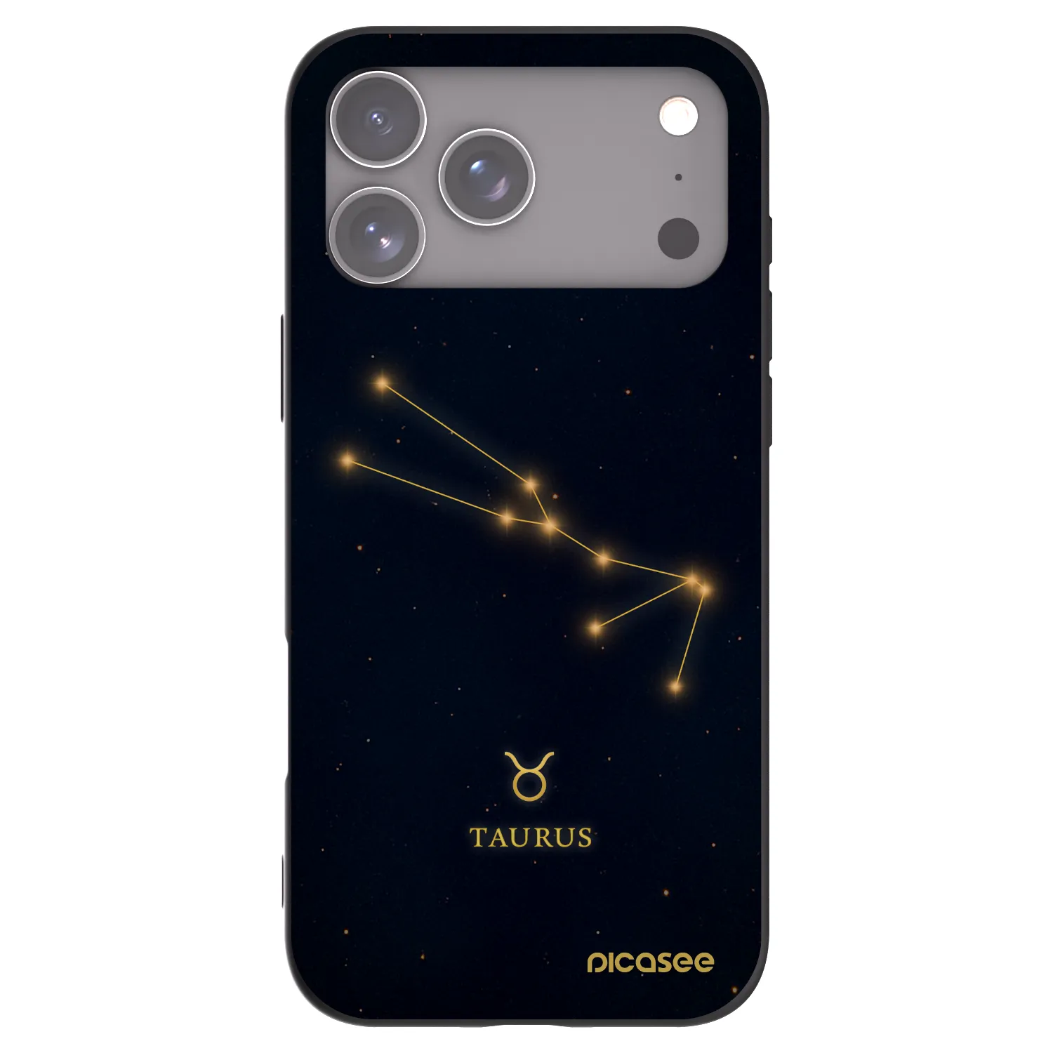 Picasee Μαύρη θήκη σιλικόνης για Apple iPhone 17 Pro Max - TAURUS