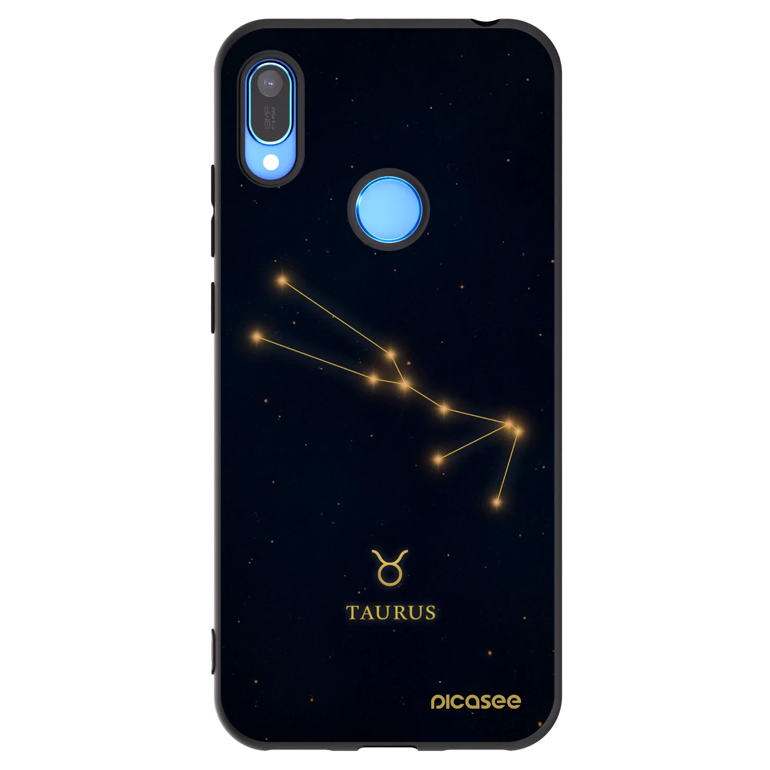 Picasee Μαύρη θήκη σιλικόνης για Huawei Y6 2019 - TAURUS