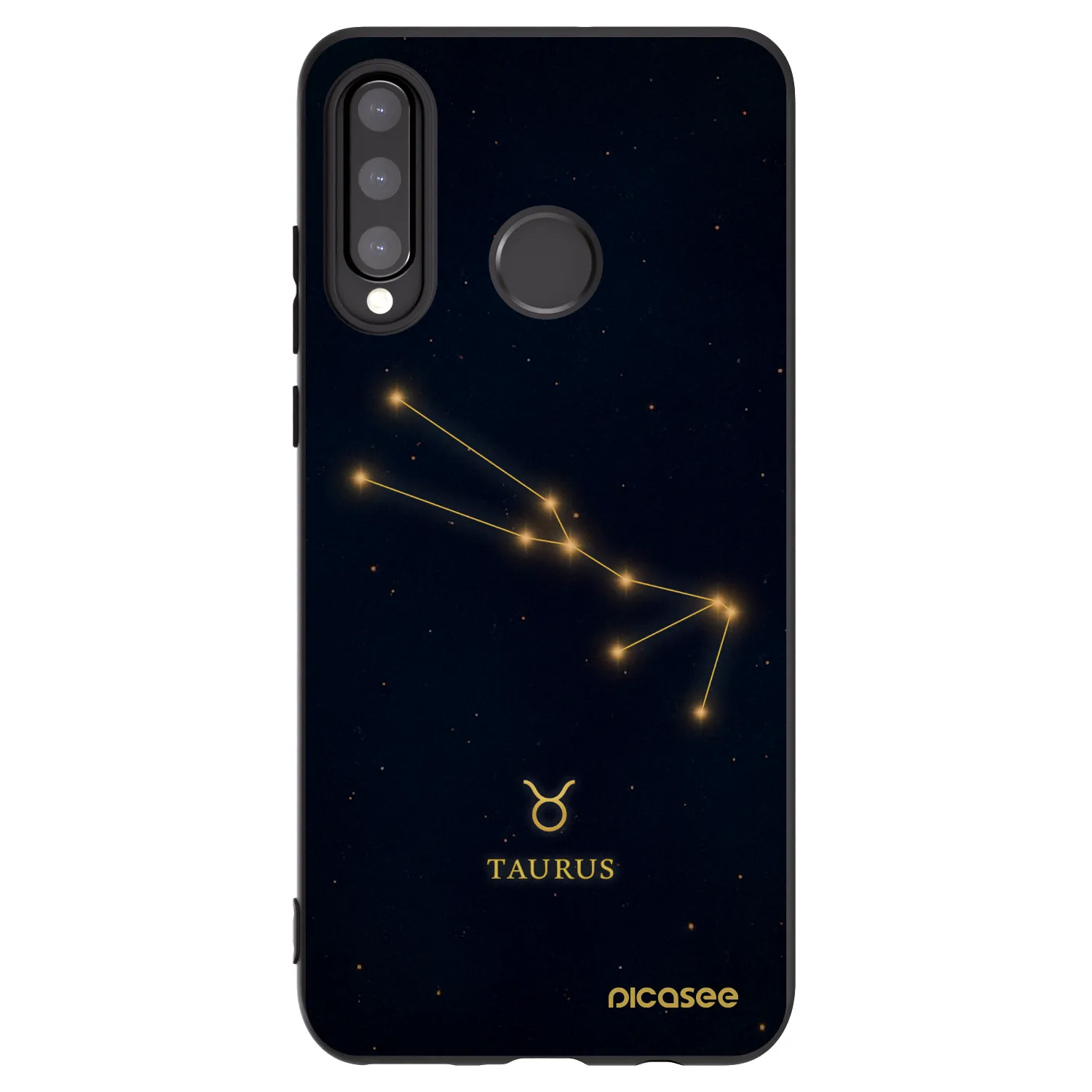Picasee Μαύρη θήκη σιλικόνης για Huawei P30 Lite - TAURUS