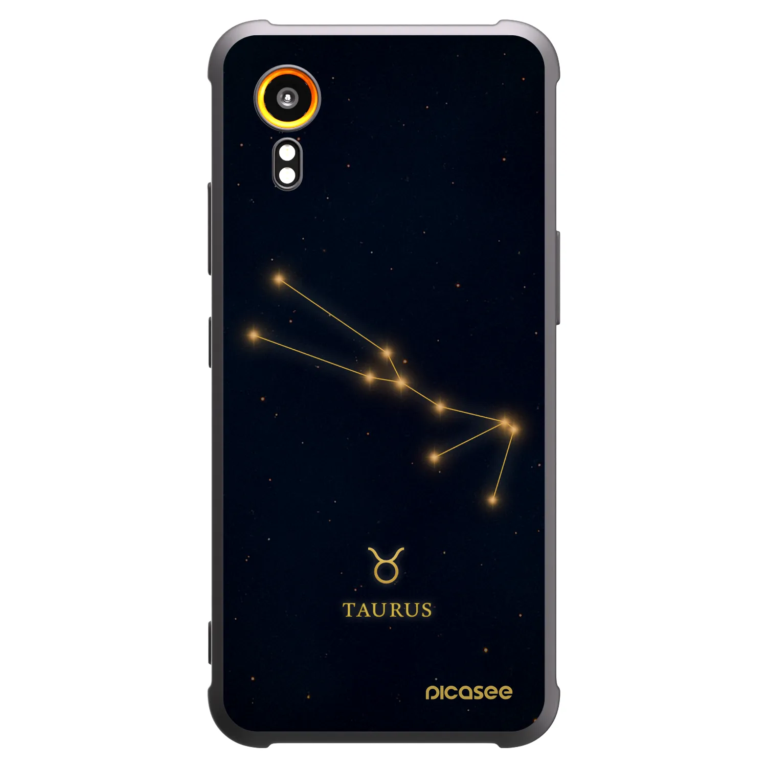 Picasee Μαύρη θήκη σιλικόνης για Samsung Galaxy Xcover 7 - TAURUS