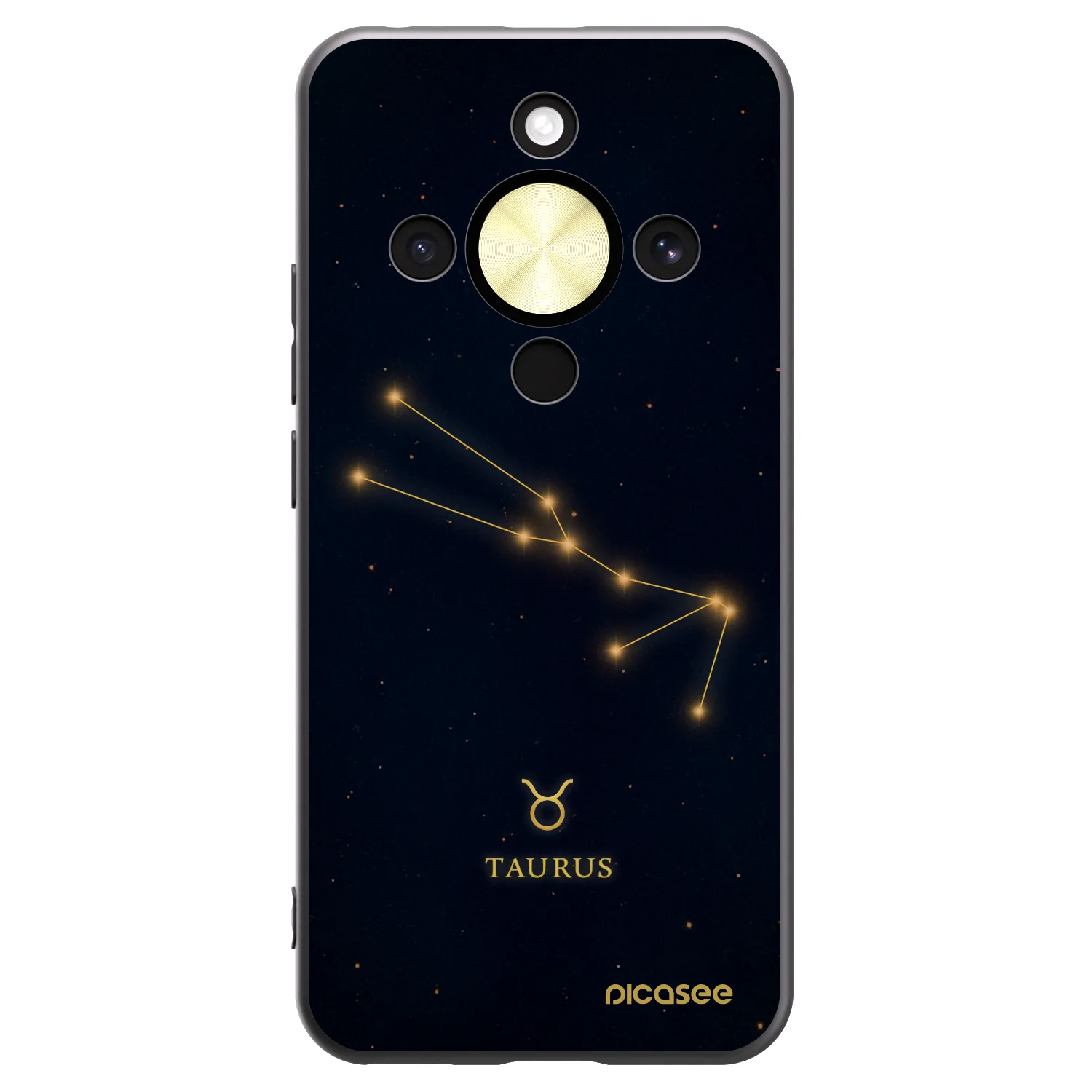 Picasee Μαύρη θήκη σιλικόνης για Honor Magic8 Lite 5G - TAURUS