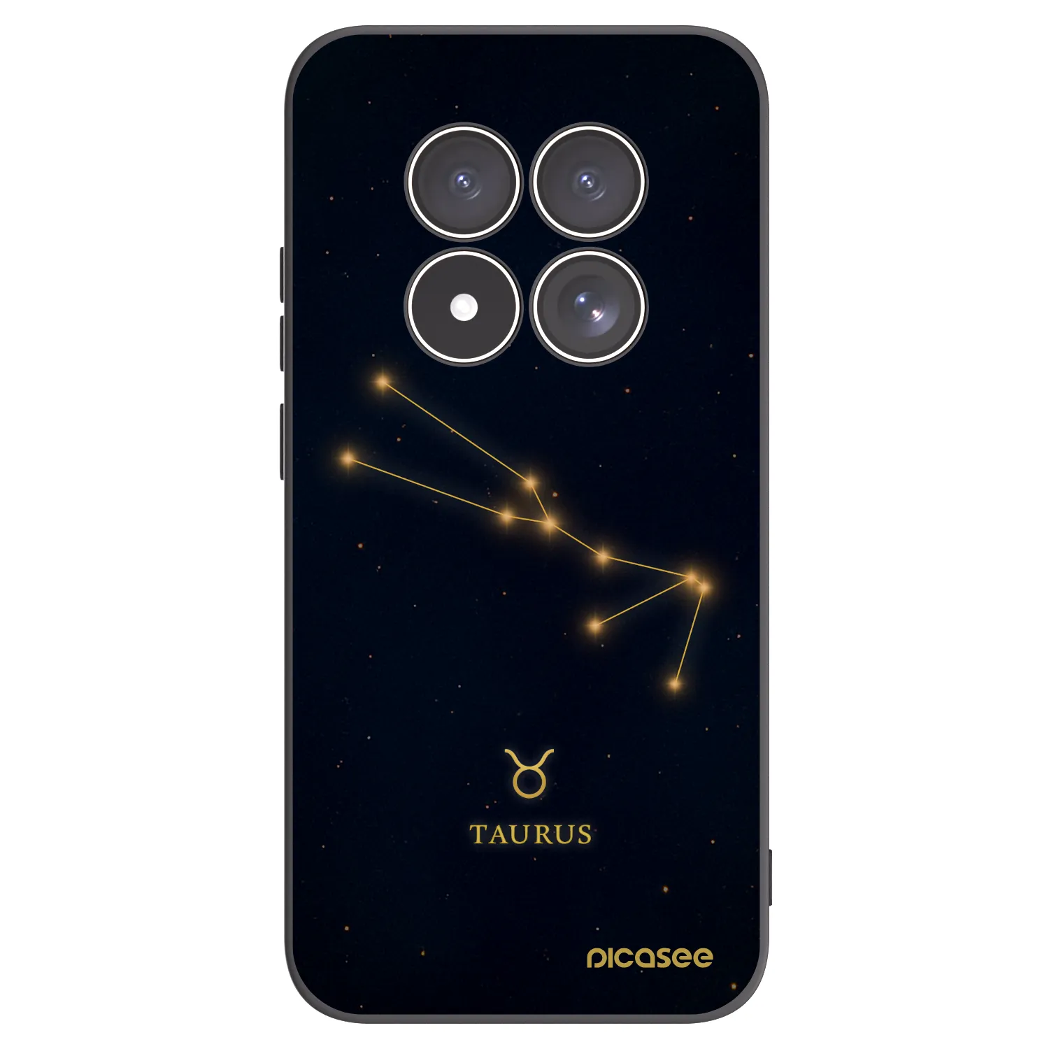 Picasee Μαύρη θήκη σιλικόνης για Xiaomi Redmi Note 15 Pro 5G - TAURUS