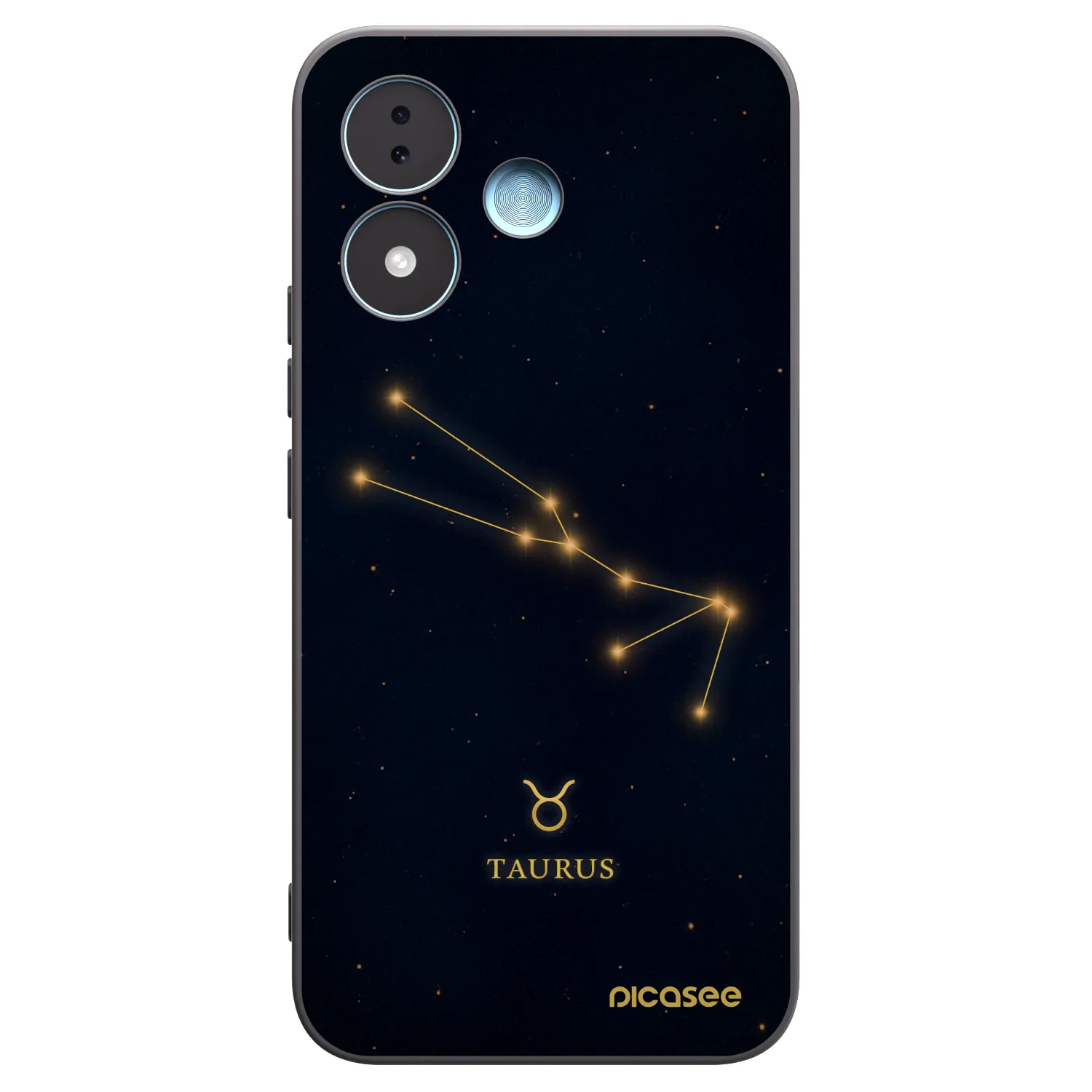 Picasee Μαύρη θήκη σιλικόνης για Xiaomi Redmi Note 17 5G - TAURUS
