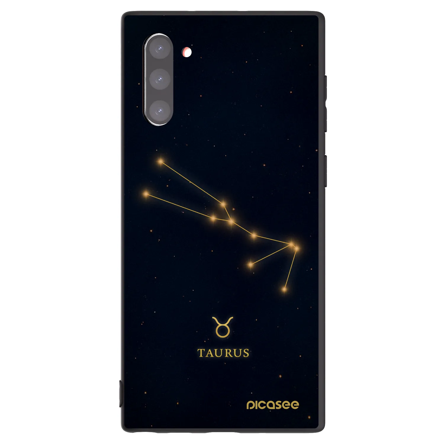Picasee Μαύρη θήκη σιλικόνης για Samsung Galaxy Note 10 N970F - TAURUS
